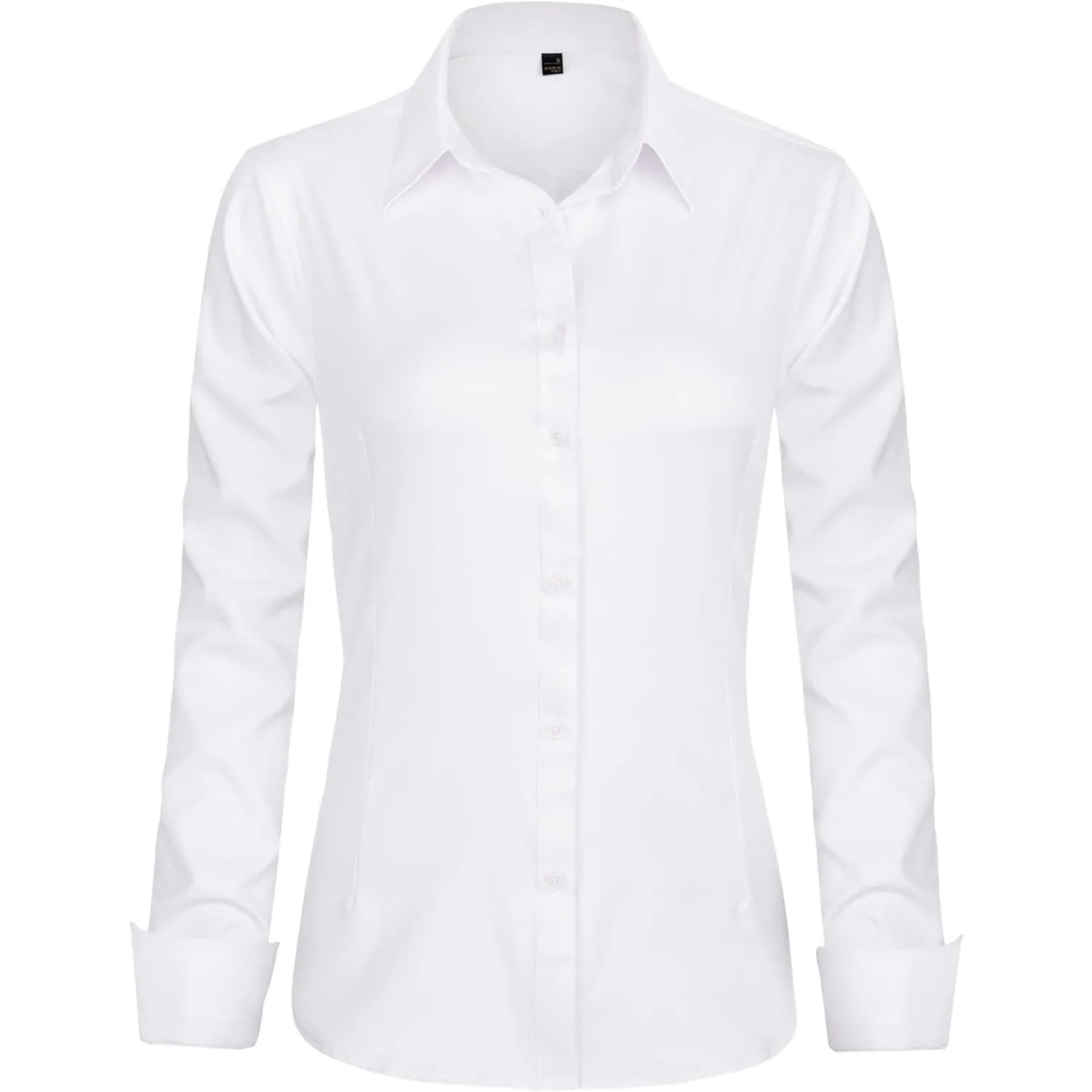 J.VER Bluse Damen Casual Business Bluse Damen Button Down Shirts Klassische Langarm Kragen Tops Bügelleichtes Modern Ob…