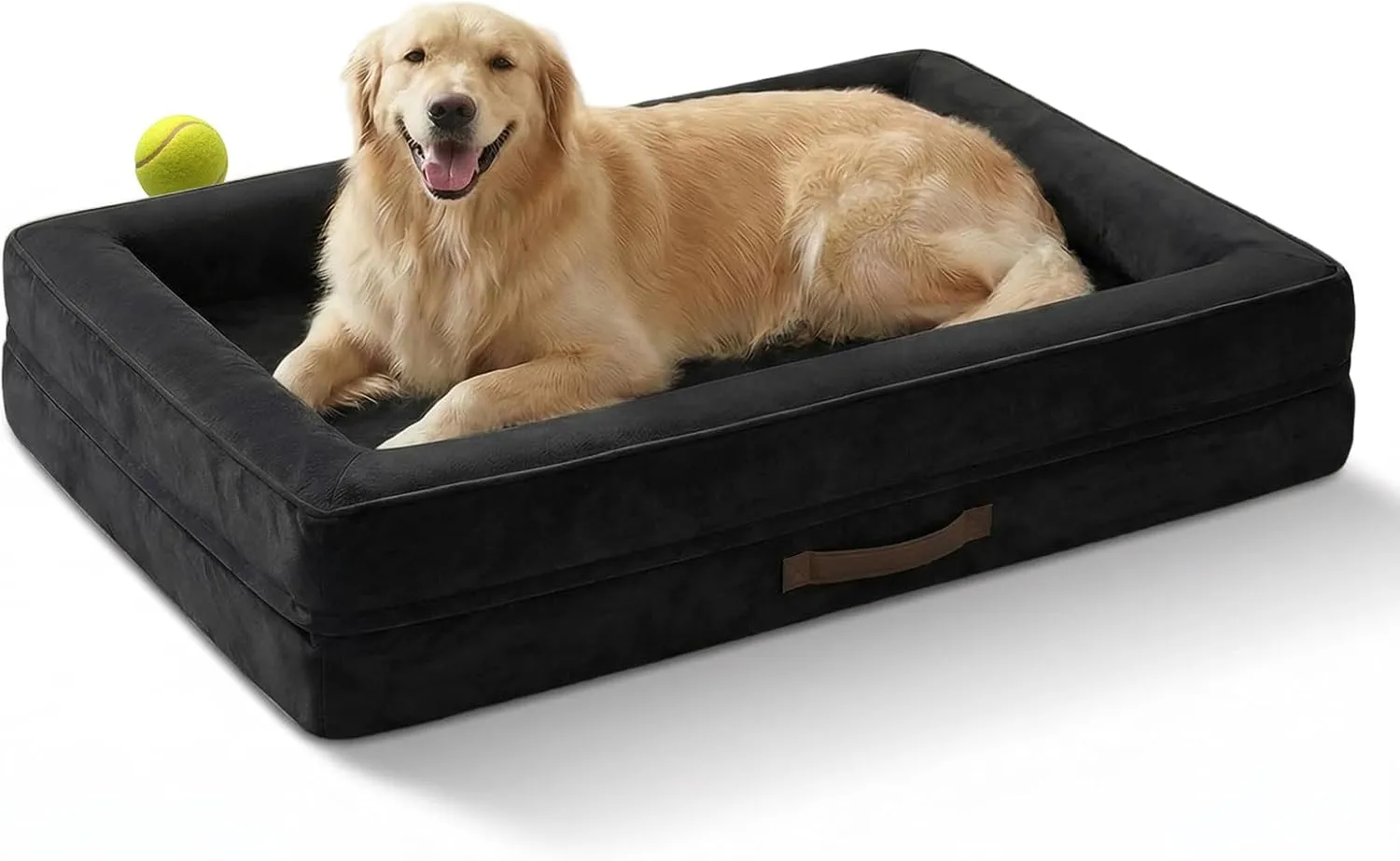 Upvilla Orthopädisches Hundebett XL, Hundekorb Waschbar mit Eierförmiger Kistenschaum，Wasserdicht Hundesofa mit rutschf…