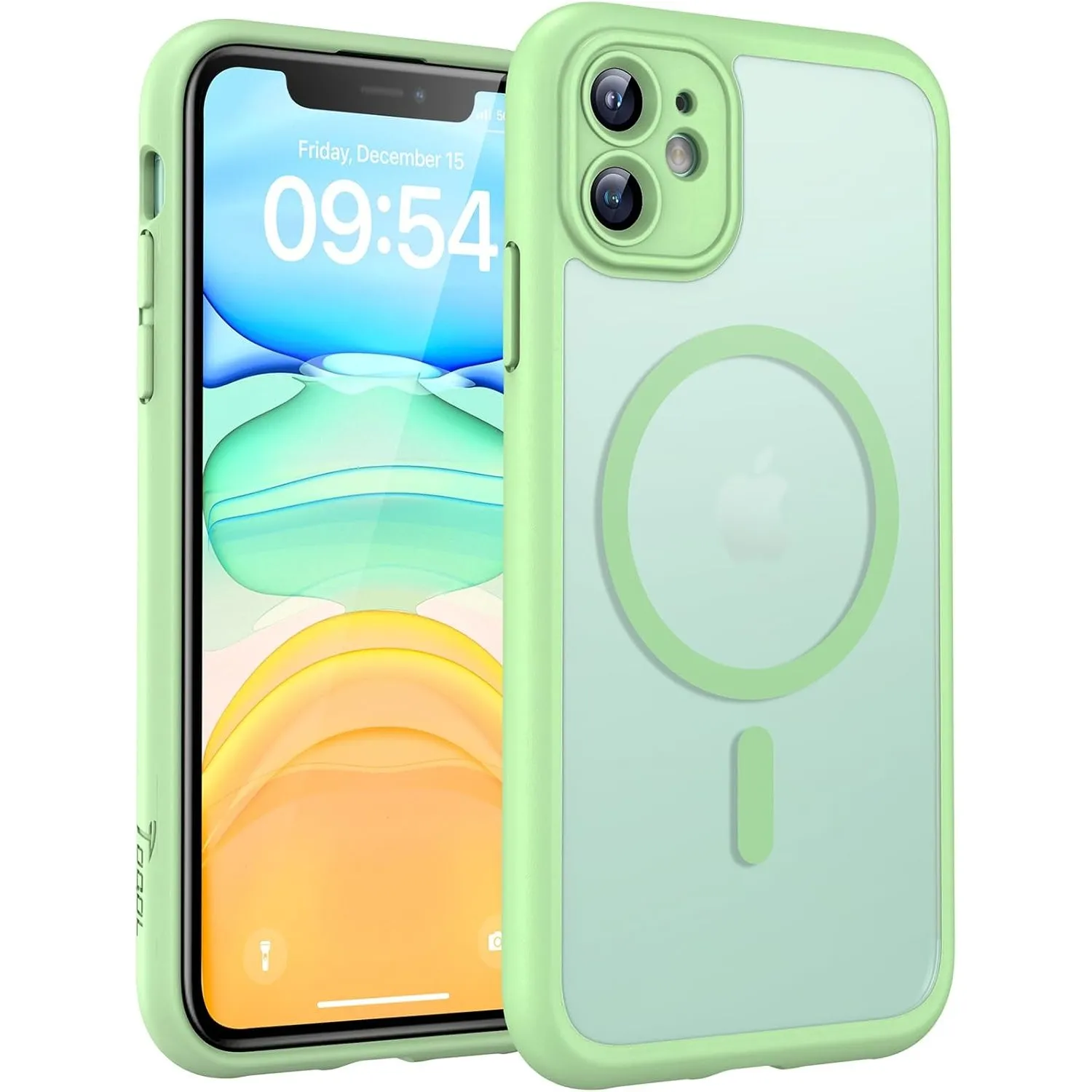 TOCOL für iPhone 11 Hülle, Kompatibel mit MagSafe, Grün