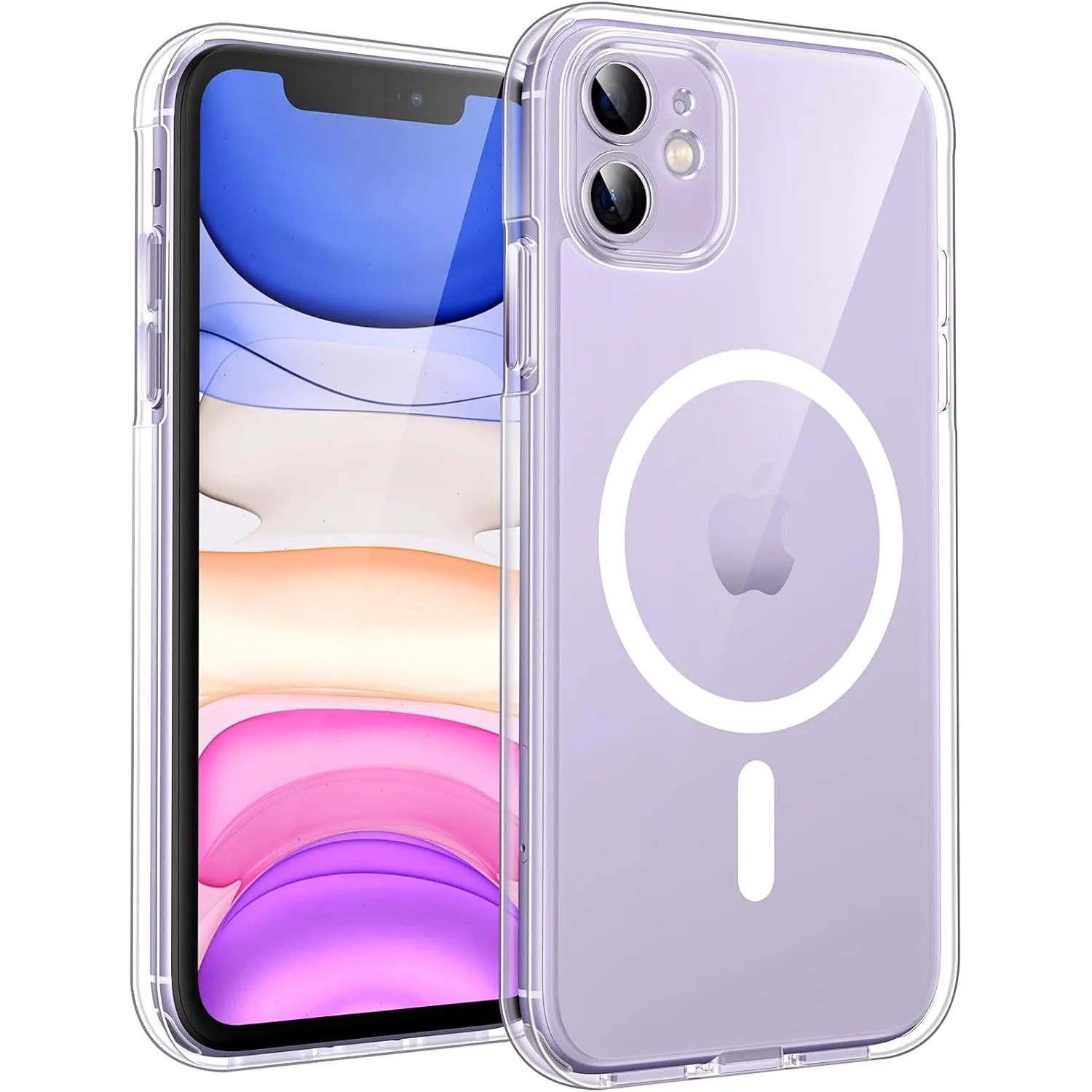 TOCOL für iPhone 11 Hülle, Kompatibel mit MagSafe, Transparent