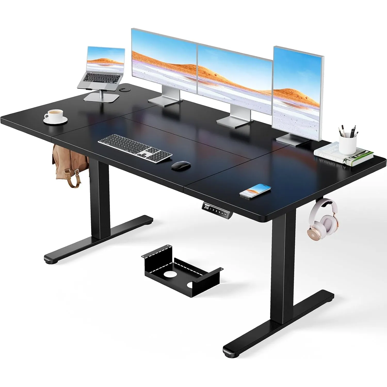 ErGear Höhenverstellbarer Schreibtisch 160x80cm, 100kg Tragkraft