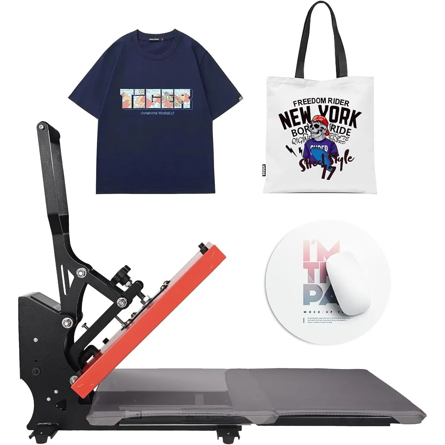ColorSub druckpressen für T-Shirts 38 x 38 cm, Teflon Transferpresse Hitzepresse Mit Schienen| Sublimations Heat Press …
