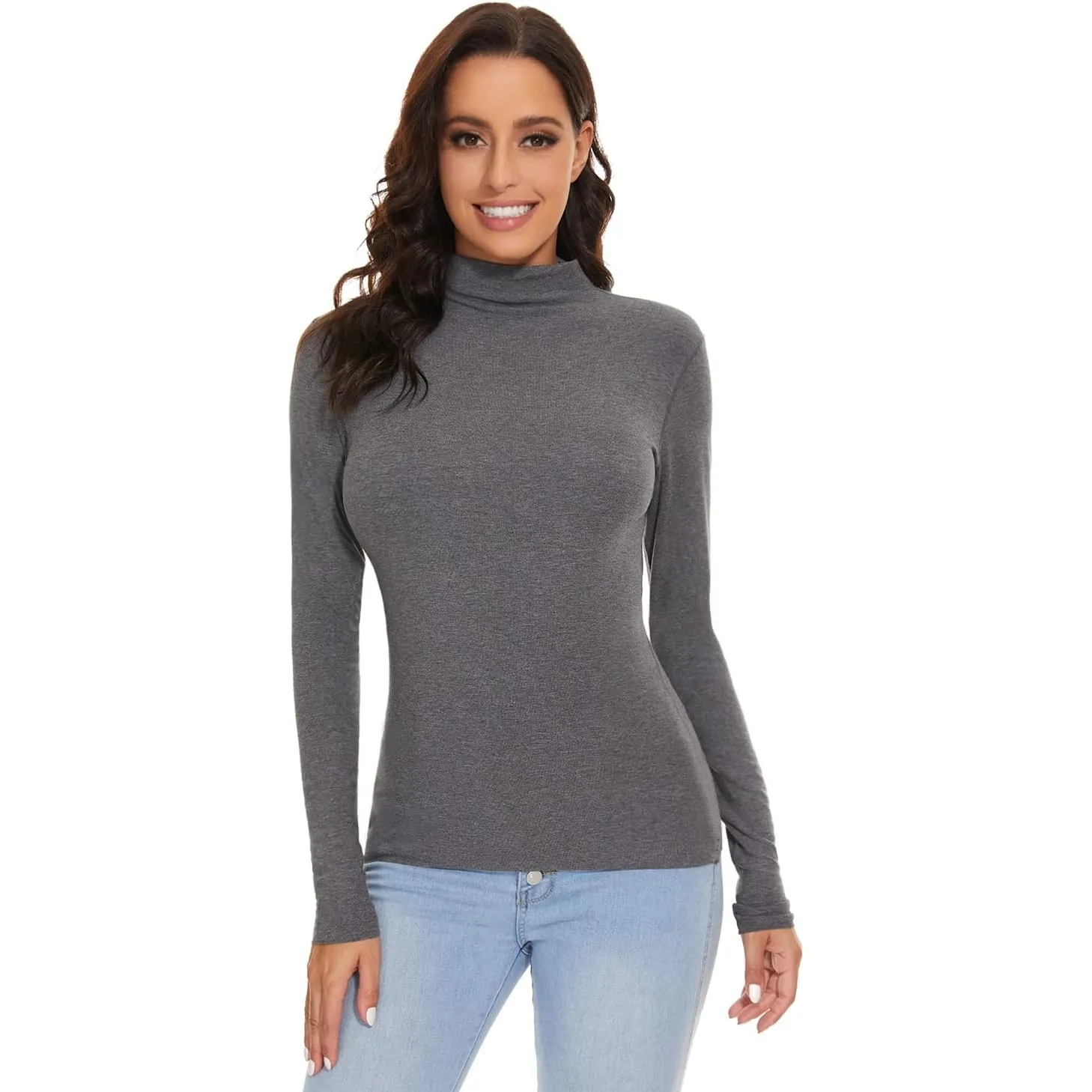 SIMIYA Rollkragenpullover Damen Thermounterwäsche Damen Thermo Oberteil