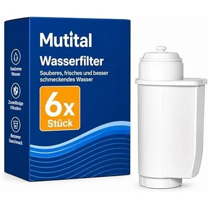 Mutital 6er-Pack Wasserfilter Ersatz für Siemens® EQ Series, EQ3/EQ6/EQ9, EQ500, S700, 3200 Wasserfilter Kaffeevollauto…
