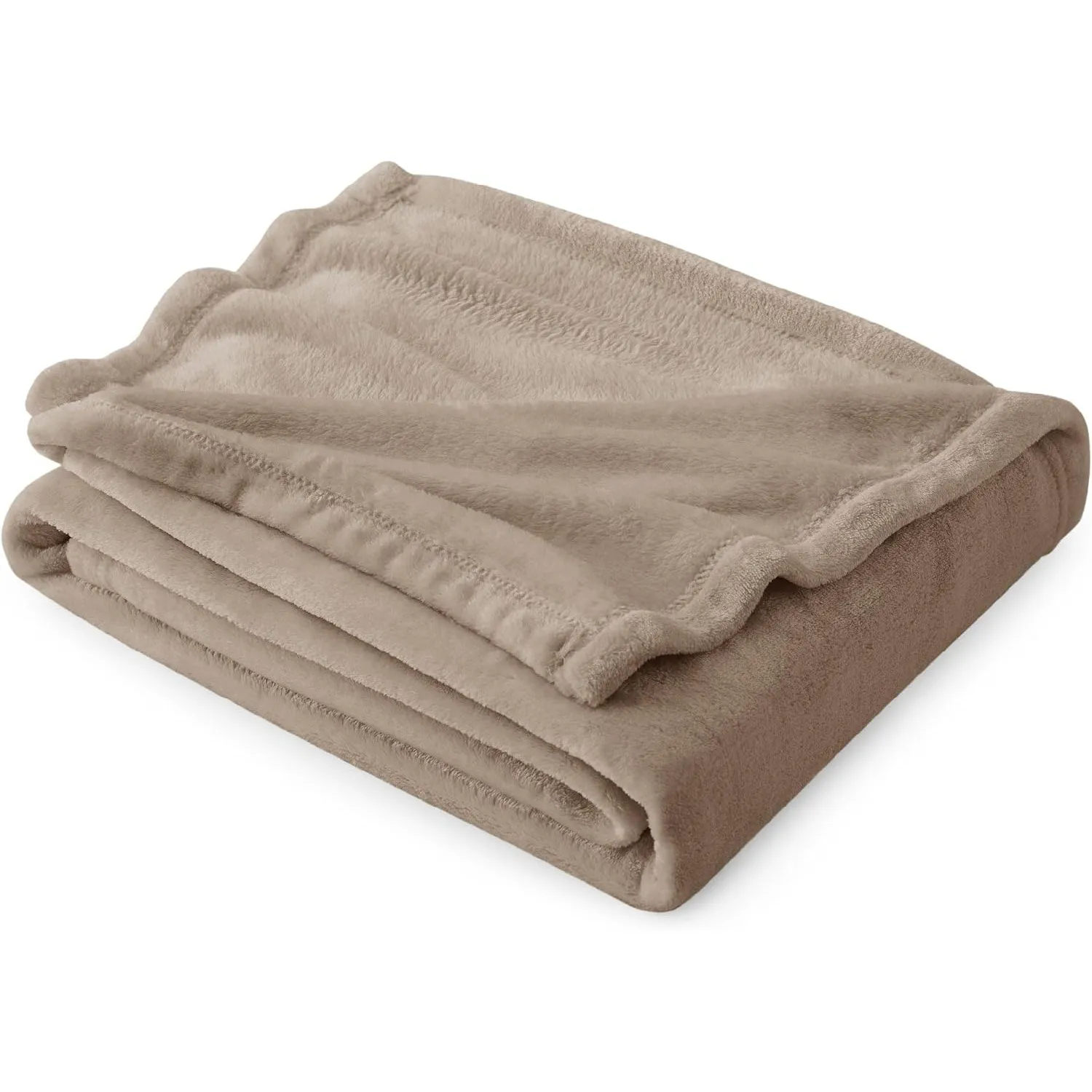 BEDSURE Kuscheldecke Flauschig Decke Fleecedecke - 130x150cm, Hellbraun