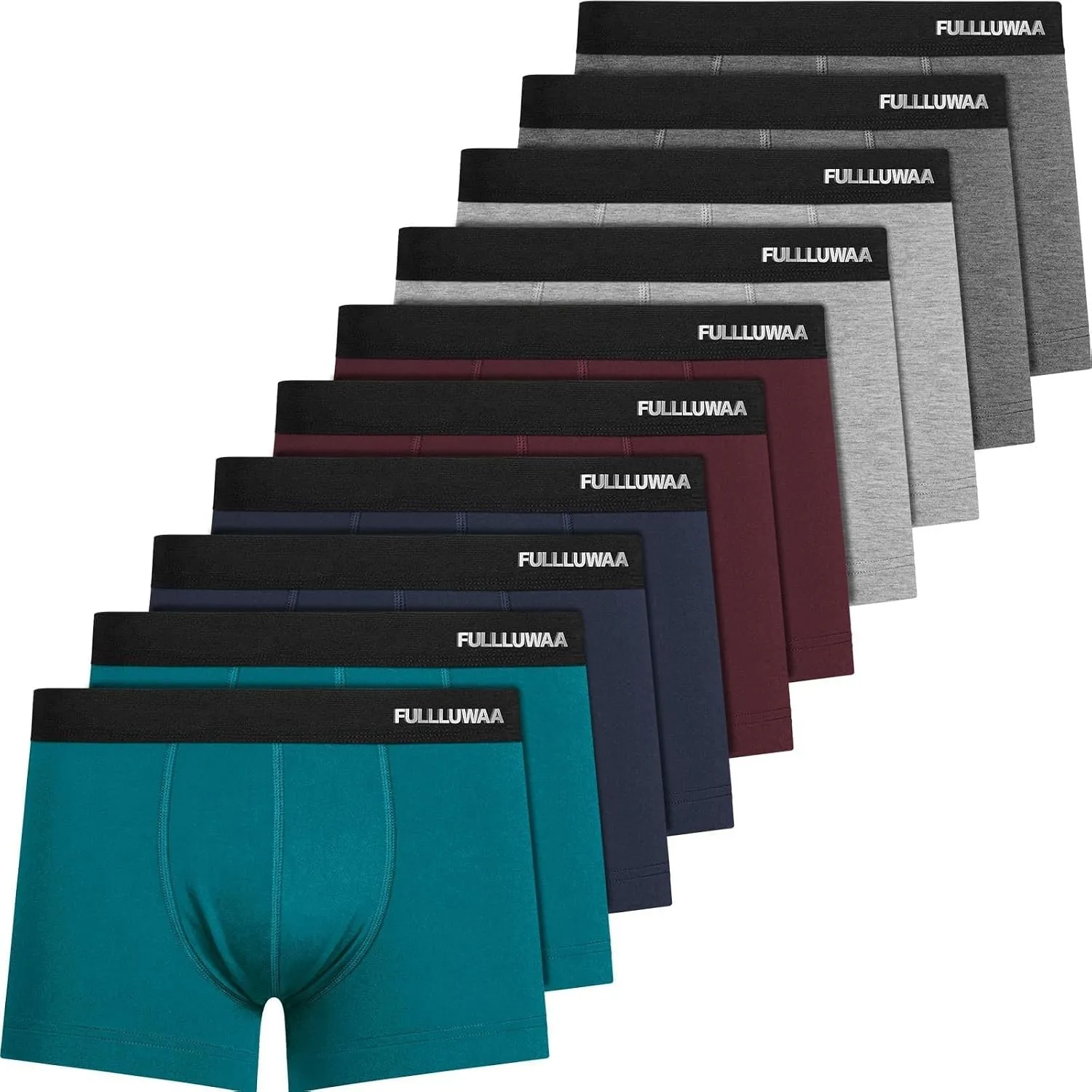 Fullluwaa Boxershorts Herren 10er Pack Baumwolle Ohne Kratzenden Zettel