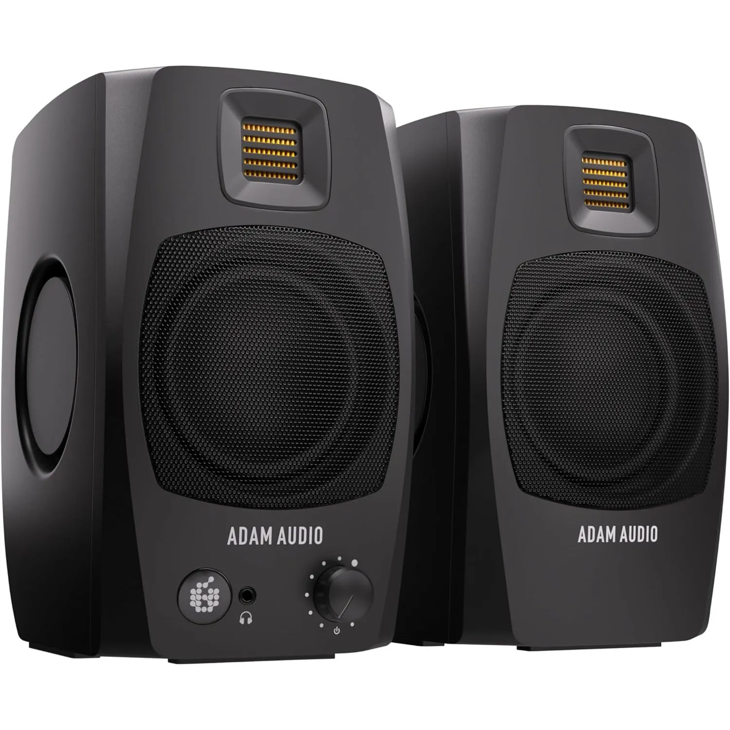 ADAM Audio D3V: Aktives Desktop-Monitorsystem mit USB-C-Anschluss (Paar, schwarz)