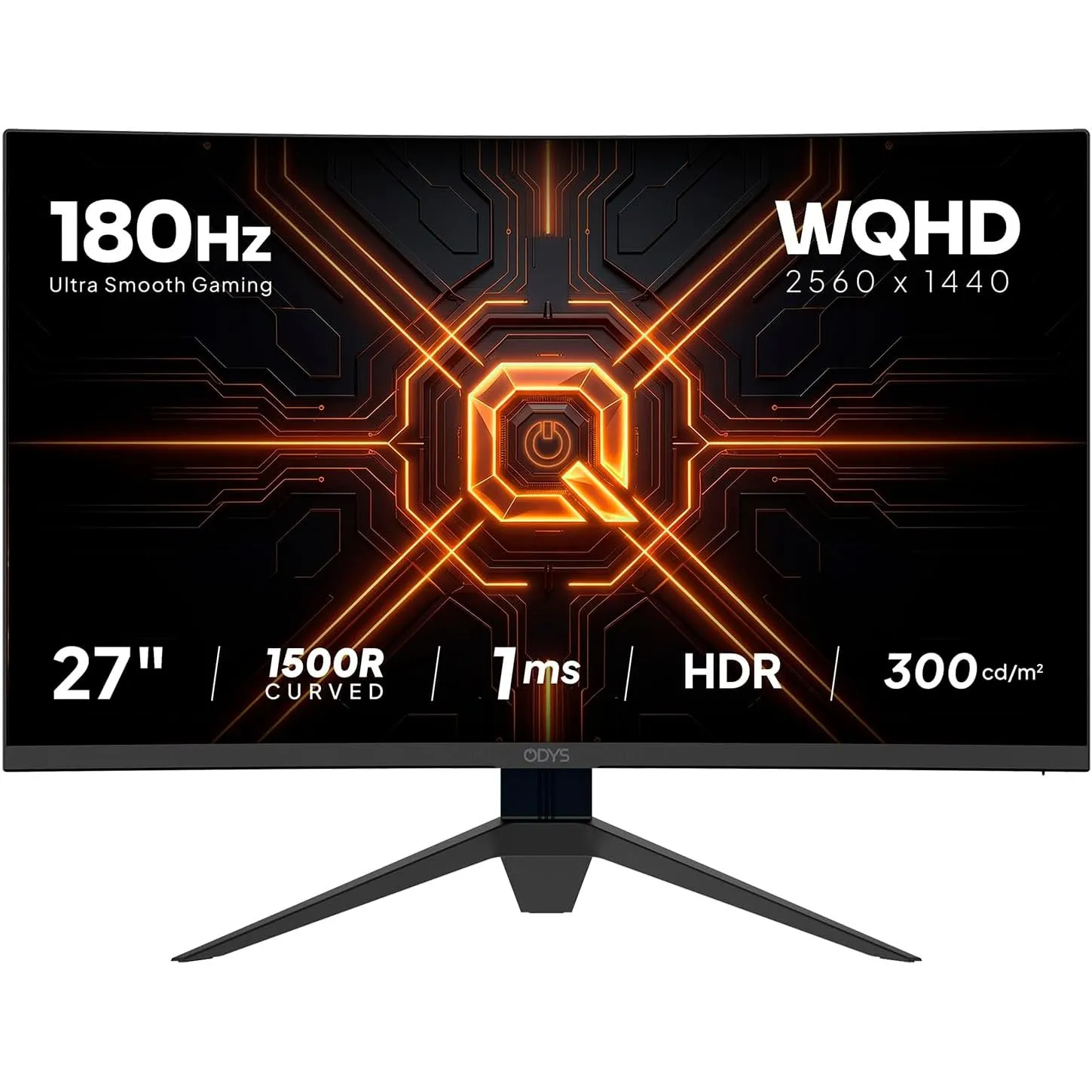 ODYS Q27-X 27 Zoll WQHD Curved VA Gaming & Home Office Monitor