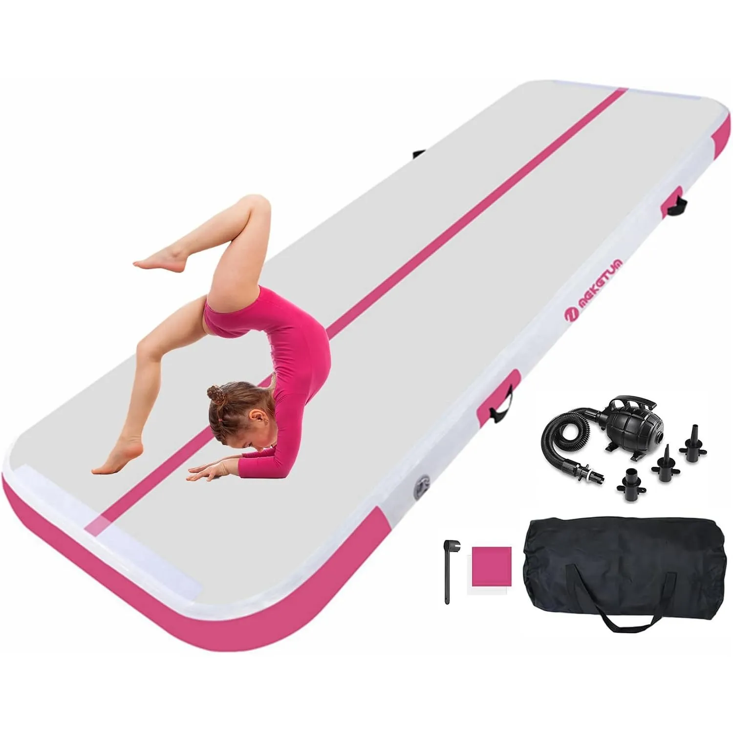 Air Turn Track Matte 2m 3m 4m 5m 10/20cm Dicke Turnen Matten Aufblasbar Gymnastikmatte Rutschfest Sportmatte für Zuhaus…