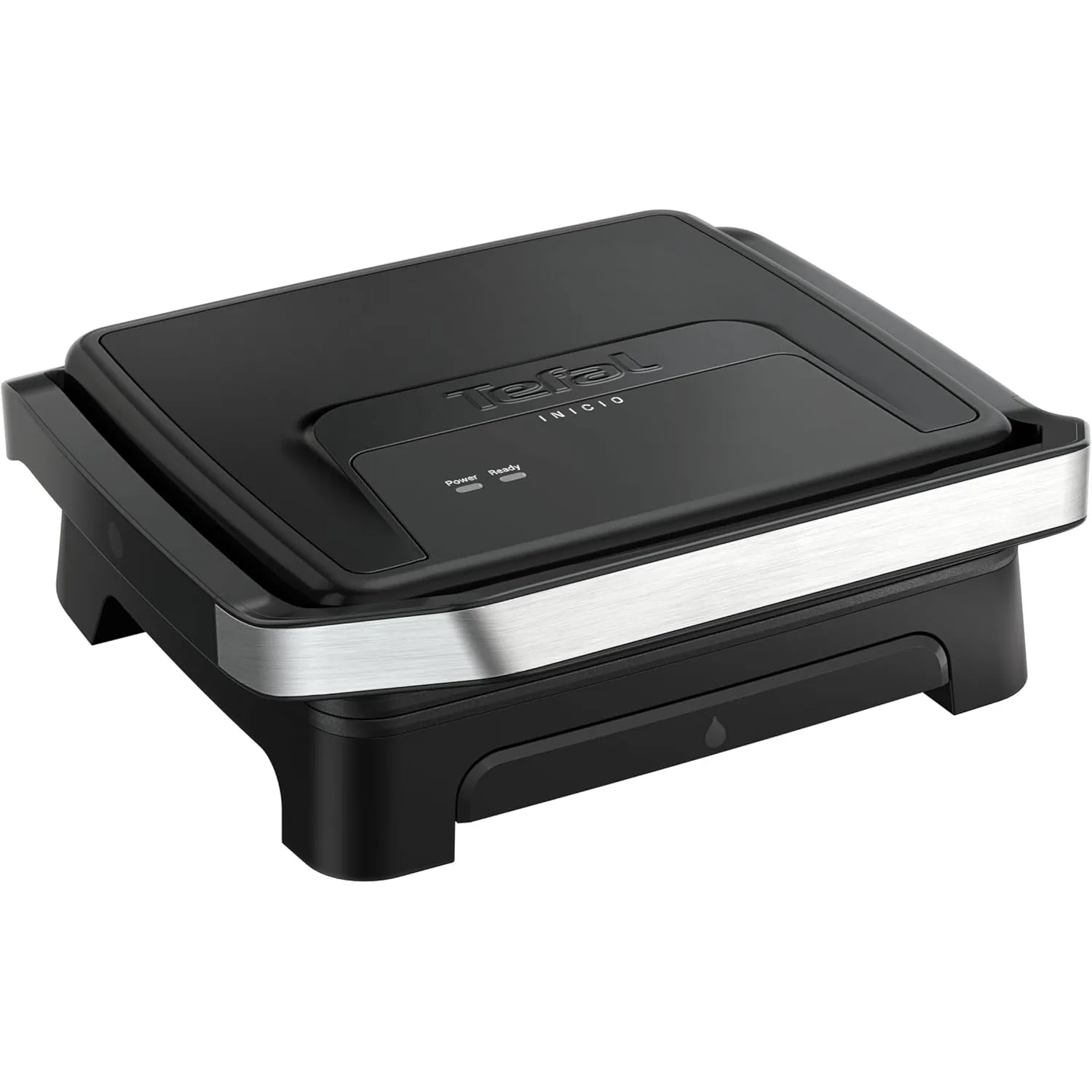 Tefal Inicio Classic 2-in-1 Kontakt- und Paninigrill, 2000 W, kompaktes Design, Edelstahlgehäuse, Saftauffangschale, an…