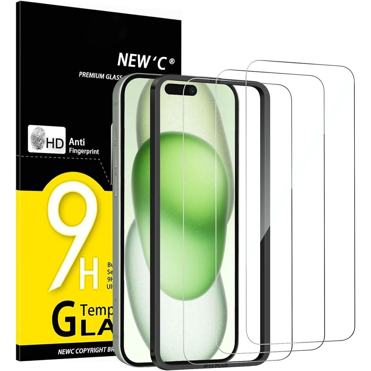 NEW'C Schutzfolie für iPhone 16 Plus/ 15 Plus für Panzerglas