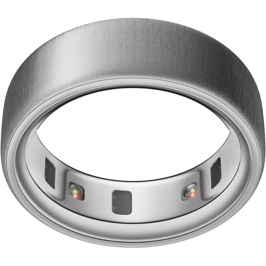 Oura Ring 4 - Gebürstetes Silber - Size 12 - Smart Ring | Measure First with Oura Ring 4 Sizing Kit | Sleep Tracking We…