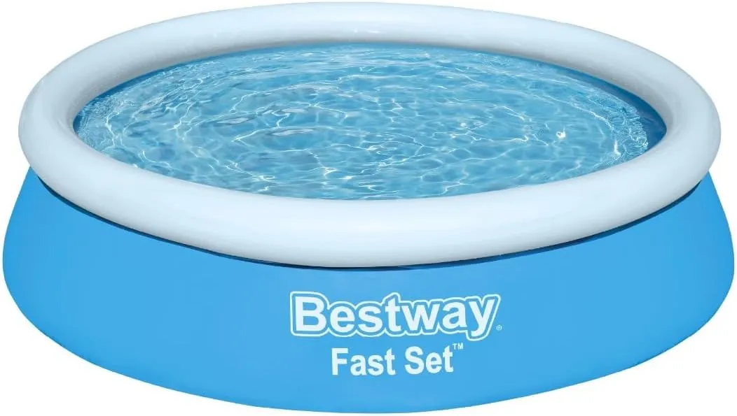 Bestway Fast Set Above Ground Pool without Pump, Diameter 183 x 51 cm, Blue, Round, 940 Litres, TriTech Material, Self-…