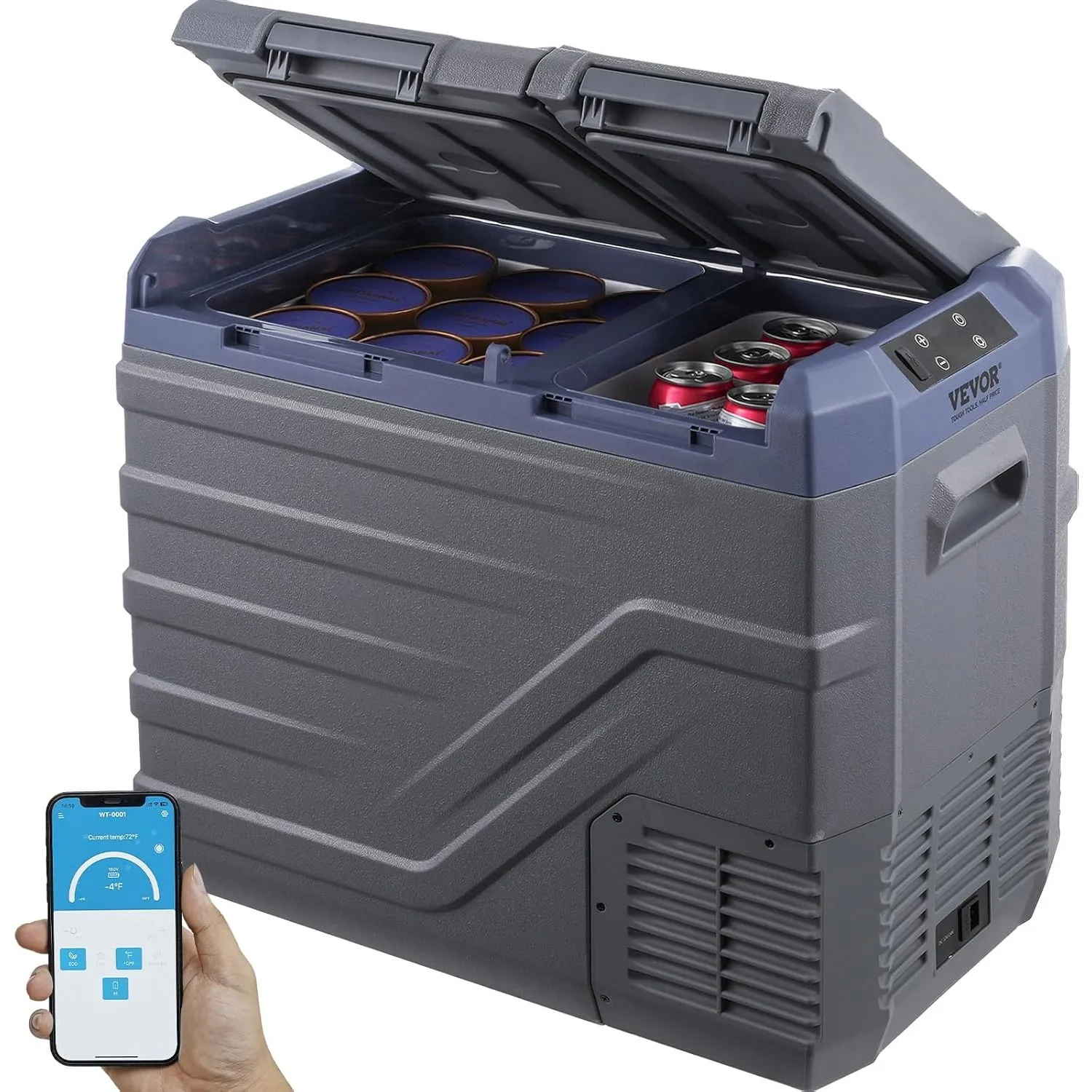 VEVOR Autokühlschrank, 39 L Dual Zone tragbarer Gefrierschrank, 12 Volt Autokühlschrank, 20 bis 20 ℃ einstellbarer Bere…
