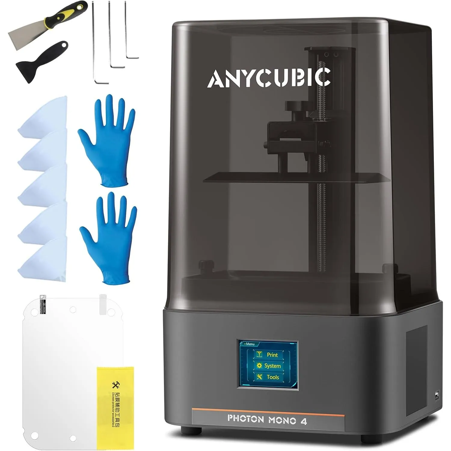 ANYCUBIC Photon Mono 4 10K Resin 3D Drucker, Druckgröße 153,4x87x165mm