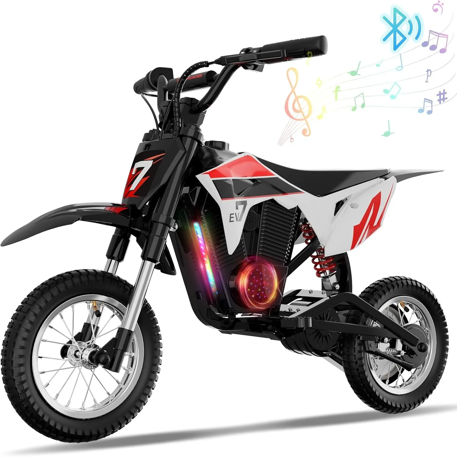 EVERCROSS EV12M PRO Elektro Motorrad Kinder, Bluetooth, 12'' Luftreifen | Elektromotorrad ab 110 cm mit 300W, 18 km Rei…