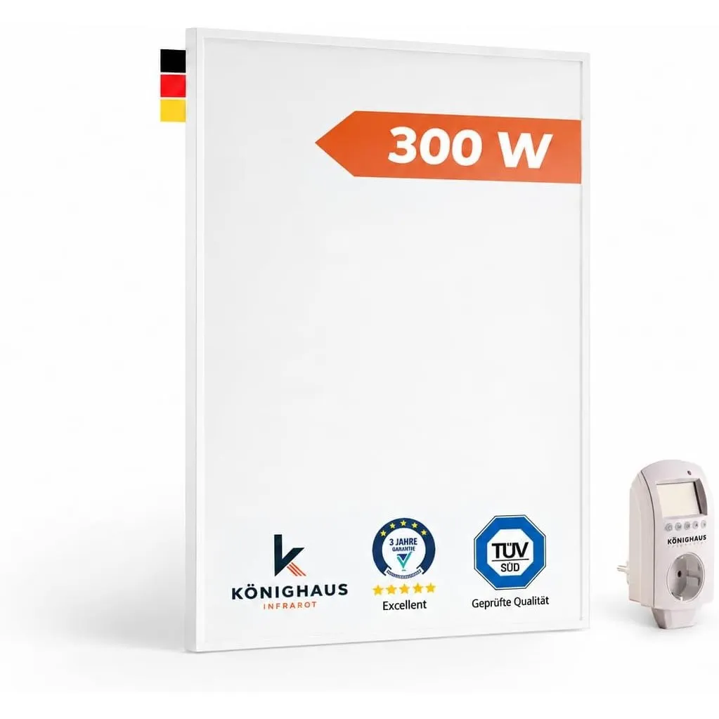 Könighaus Infrarotheizung 300 W - Thermostat - 3-8 m²
