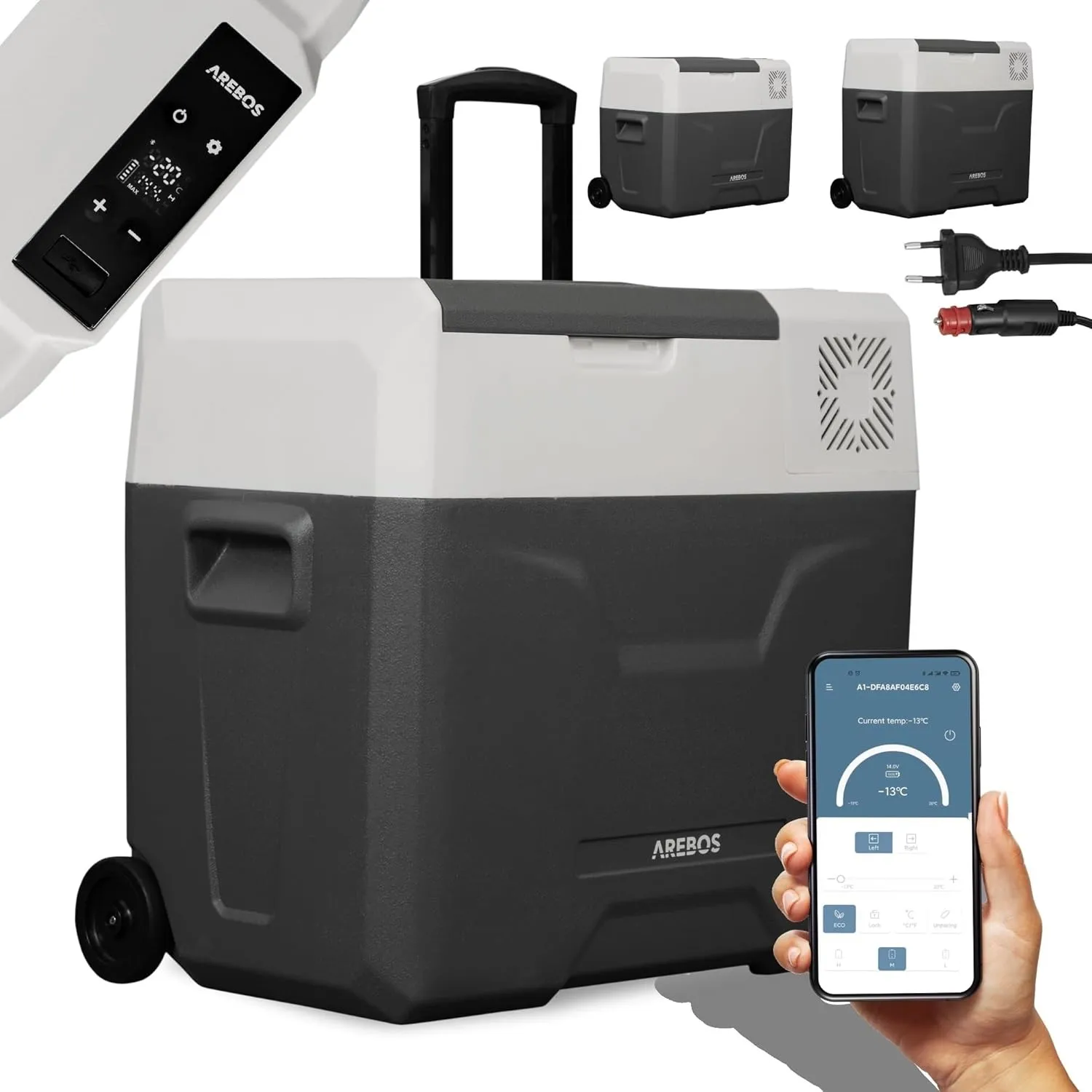 Arebos Kompressor | Elektrische Kühlbox | Auto | Kühltruhe | 230v