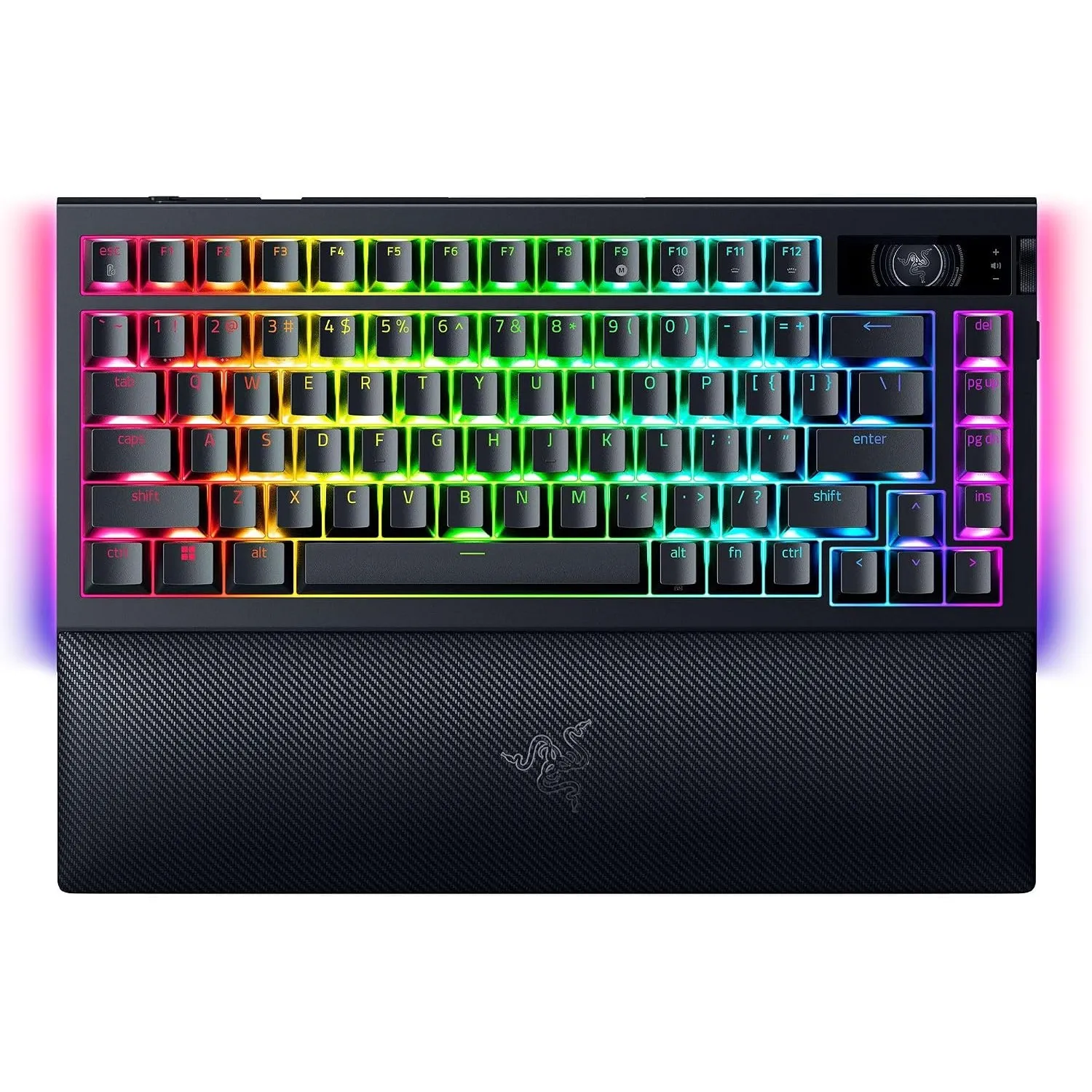 Razer BlackWidow V4 Pro 75% - Kabellose Hotswap-Gaming-Tastatur - OLED-Display (Command Dial, Konnektivität 4K Hz & Blu…