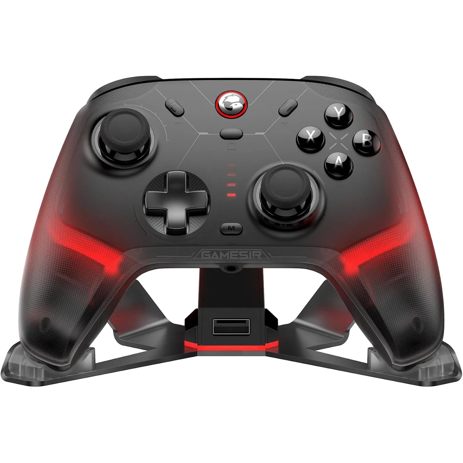 GameSir Cyclone 2 Kabelloser PC Controller mit Ladestation,TMR,RGB(Schwarz)