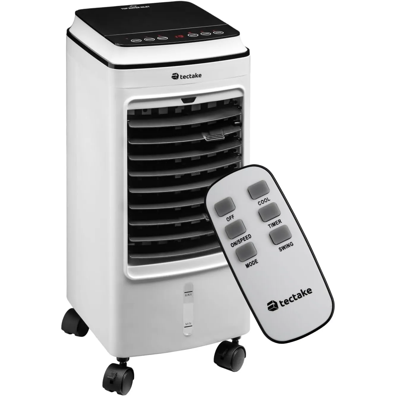 tectake® Mobiles Klimagerät 3in1, Ventilator, Air Conditioner ohne Abluftschlauch, mobiler Luftkühler mit Fernbedienung…