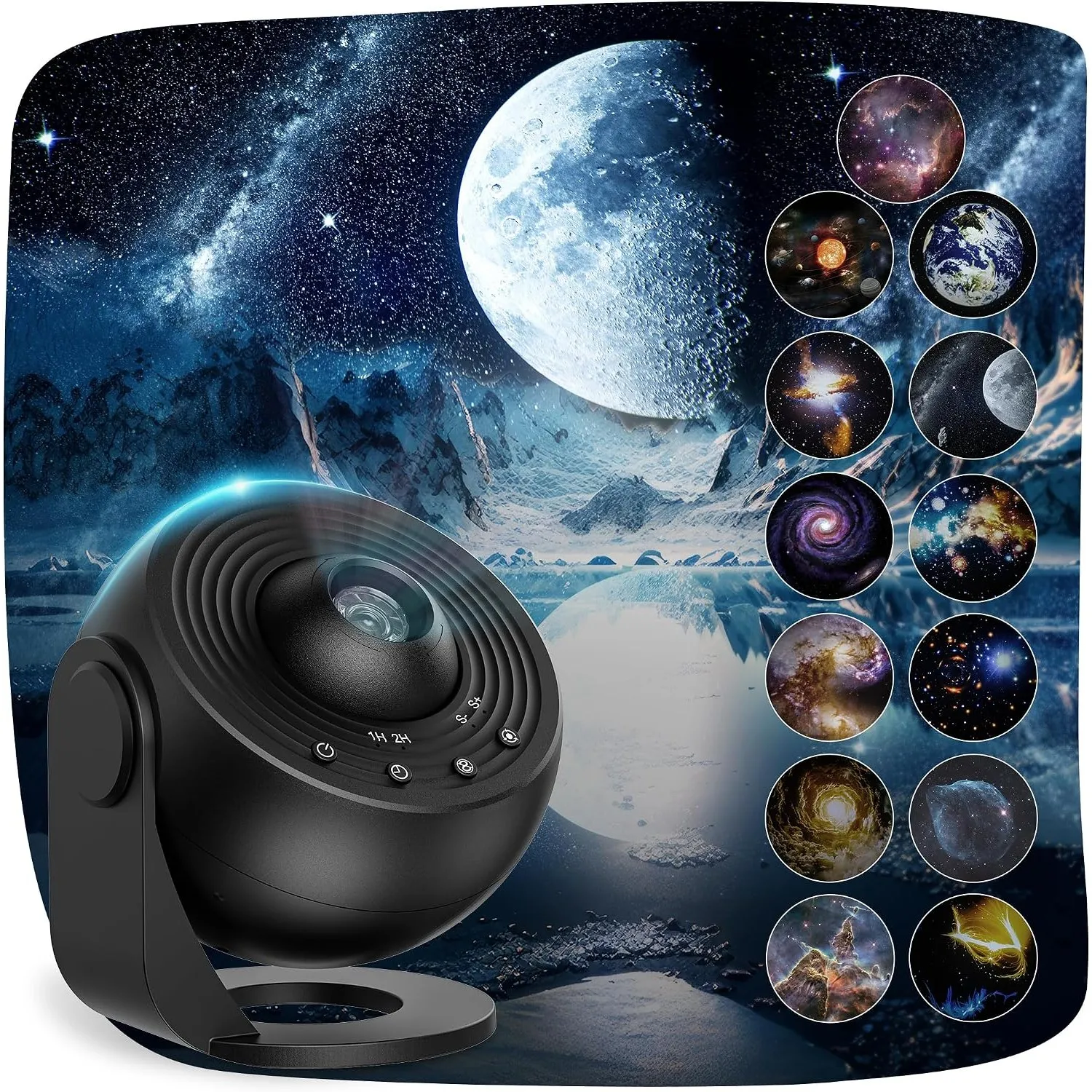 Macchiatto Upgrade sternenhimmel projektor, Galaxy Projector Lamp with 13 Planet Discs, LED Sternenhimmel mit Timer, Pl…