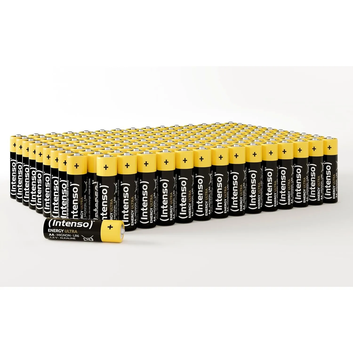 Intenso Energy Ultra AA Mignon LR6 Alkaline Batterien, 150er Pack, gelb-schwarz
