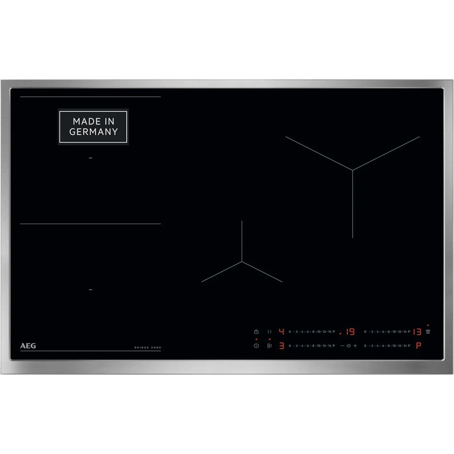 AEG Induktionskochfeld 70 cm, Made in Germany, Bridge, Touch, TO74IB00UB