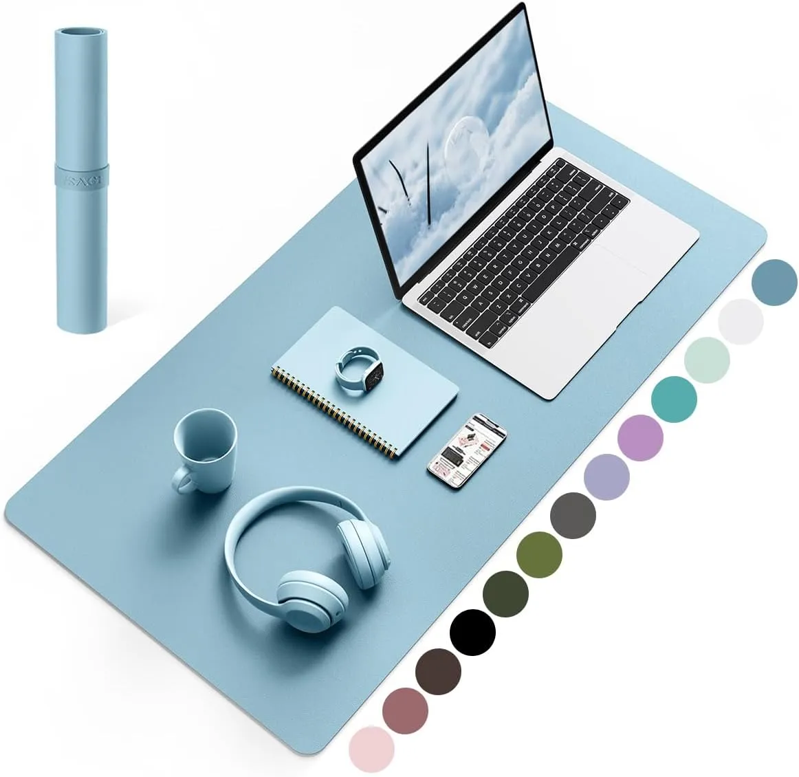YSAGi Desk Mat, Mouse Mat with Leather and Non-Slip Suede, Multifunctional Office Mouse Mat, Laptop Desk Mat, Table Mat…