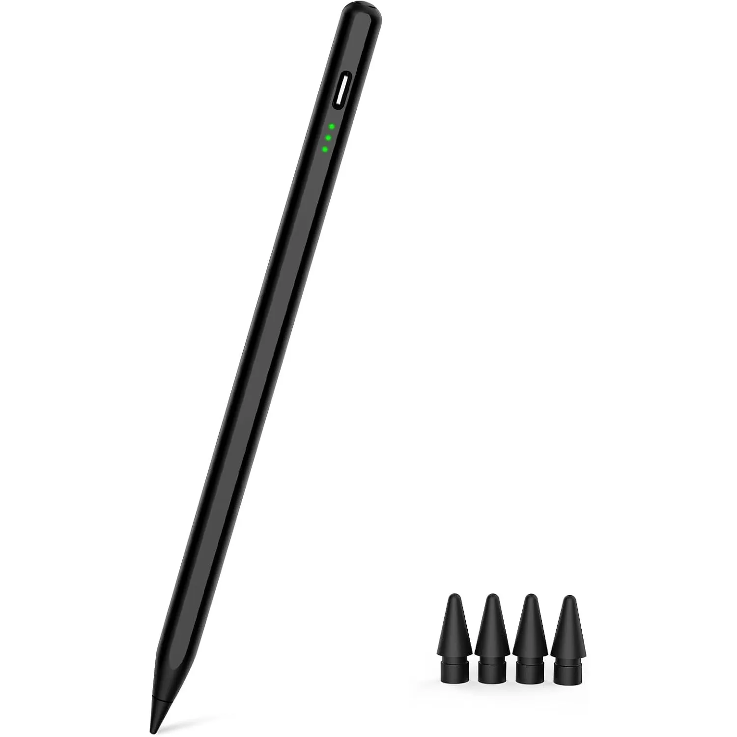 Schwarz Stift für iPad Pro Air Mini 2018-2026, 2X Schnellladung