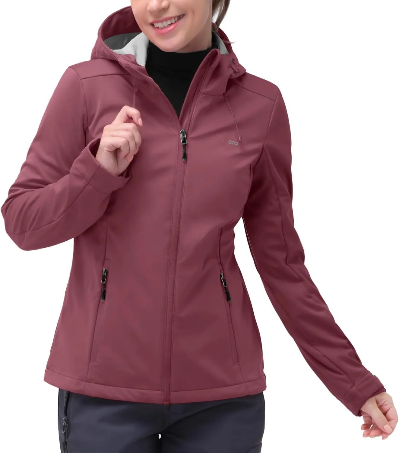 33,000ft Damen Softshelljacke Wasserdichte Winddichte Funktionsjacke Atmungsaktive Übergangsjacke Leichte Fahrradjacke …