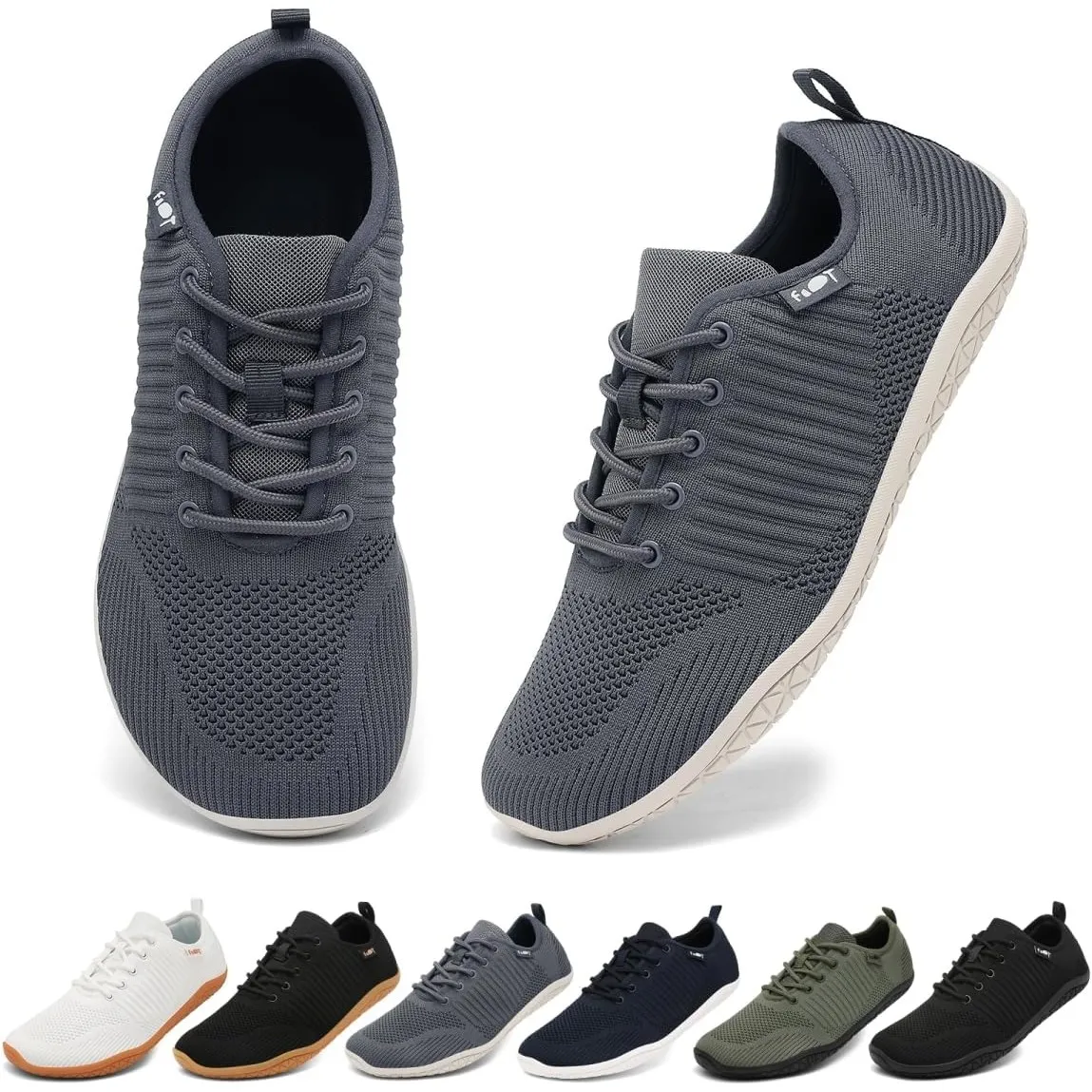 Geweo Barfuss Schuhe Damen Herren Barfußschuhe Laufschuhe Barfuß Sneaker Breite Zehenbox Zero-Drop Sohle Leicht Atmungs…
