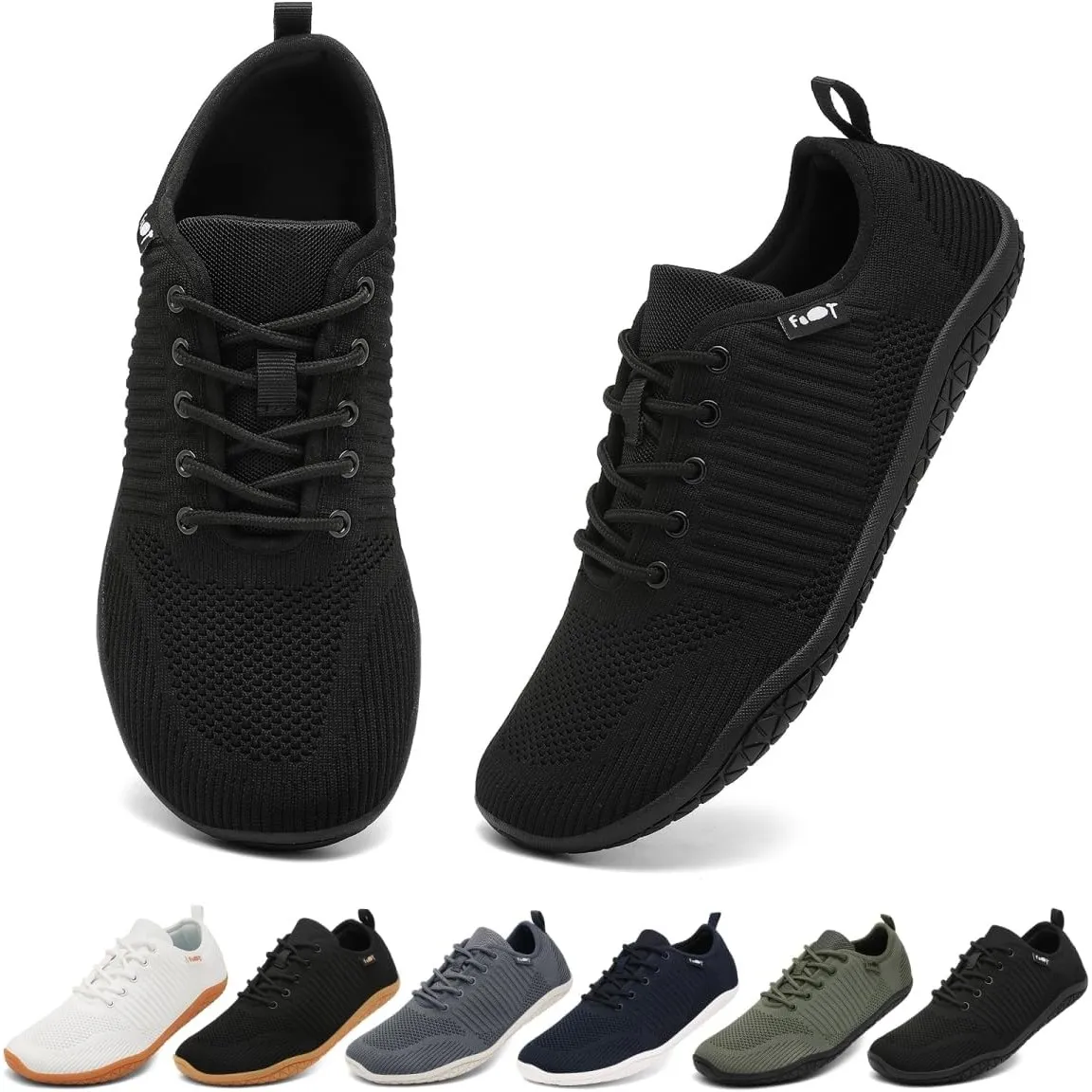 Geweo Barfußschuhe Herren Damen Breiter Zehenbox Zero Drop Sneaker Gr.37-47 | Atmungsaktiv lässiger Alltags-Look flexib…