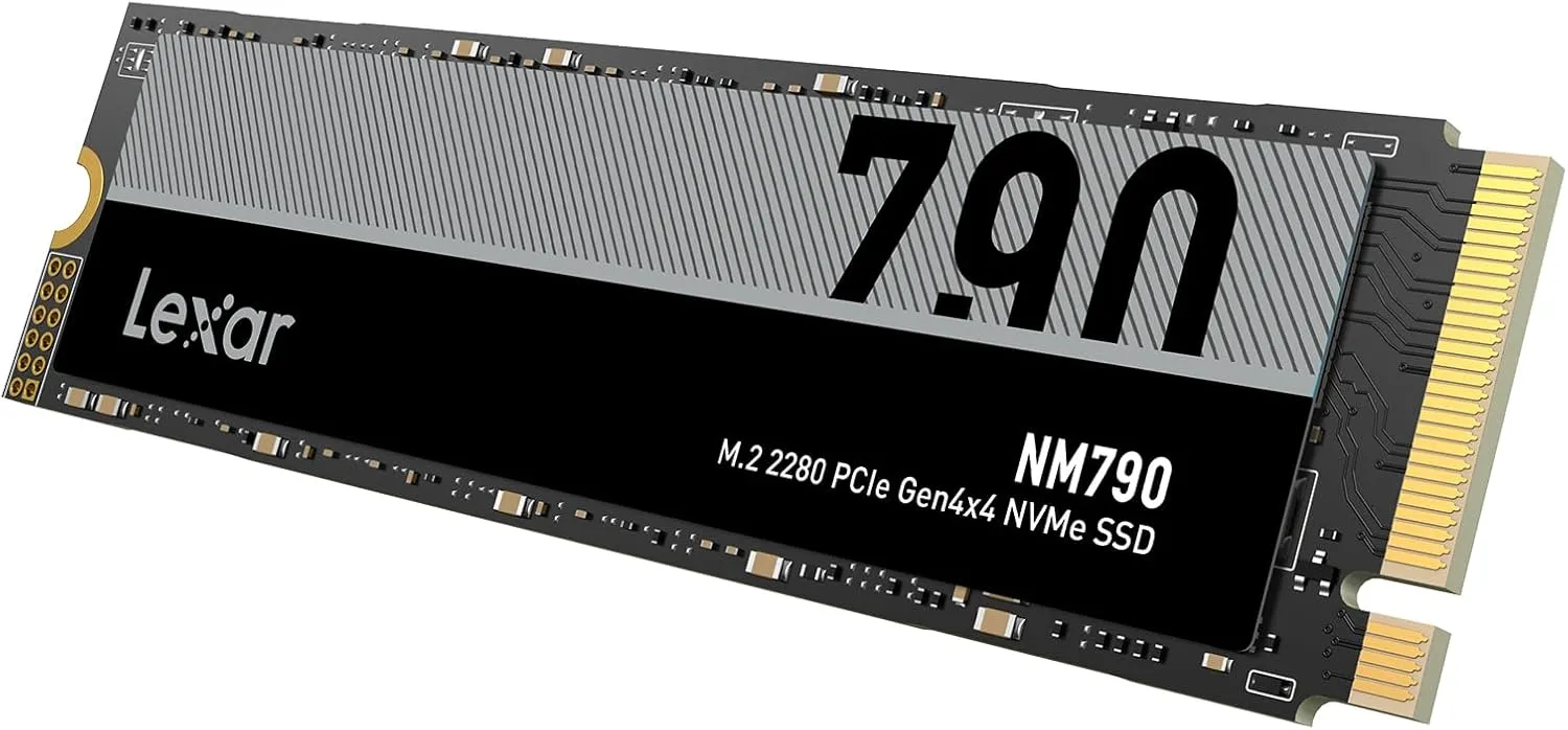 Lexar NM790 2TB SSD, PCIe Gen4x4 NVMe 1.4 M.2 2280 SSD, Bis zu 7 400MB/s Lesen, 6 500MB/s Schreiben, Solid-State-Laufwe…