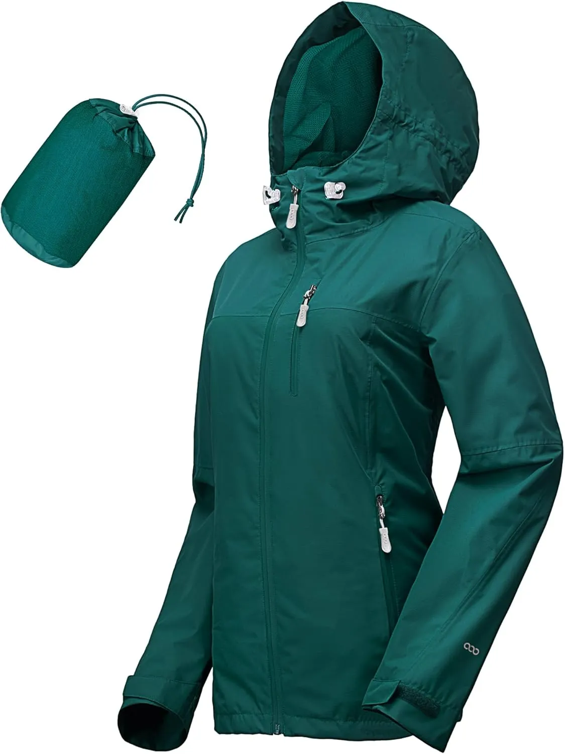33,000ft Regenjacke Damen Wasserdicht Outdoorjacke Atmungsaktiv Herbst Übergangsjacke Leichte Jacke mit Kapuze Windbrea…