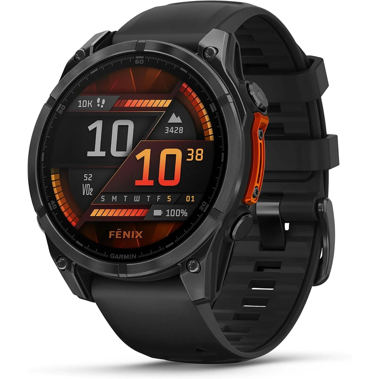 Garmin fēnix 8 47mm – Multisport-Smartwatch, 1,4" AMOLED Touch-/Tastendisplay, bis zu 16 Tage Akkulaufzeit, 80+ Sport-/…