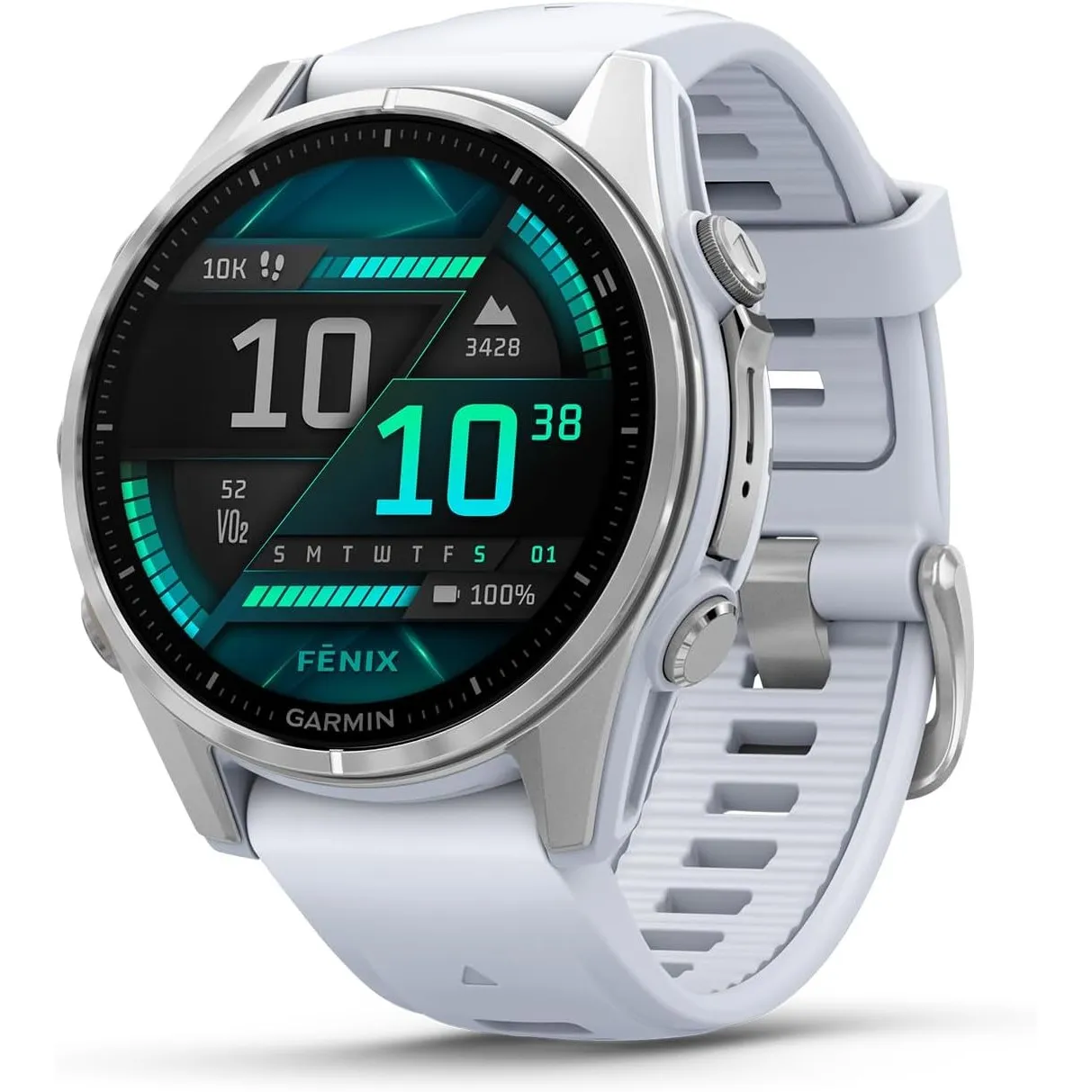 Garmin fēnix 8 43mm – Multisport-Smartwatch, 1,3" AMOLED Touch-/Tastendisplay, bis zu 10 Tage Akkulaufzeit, 80+ Sport-/…
