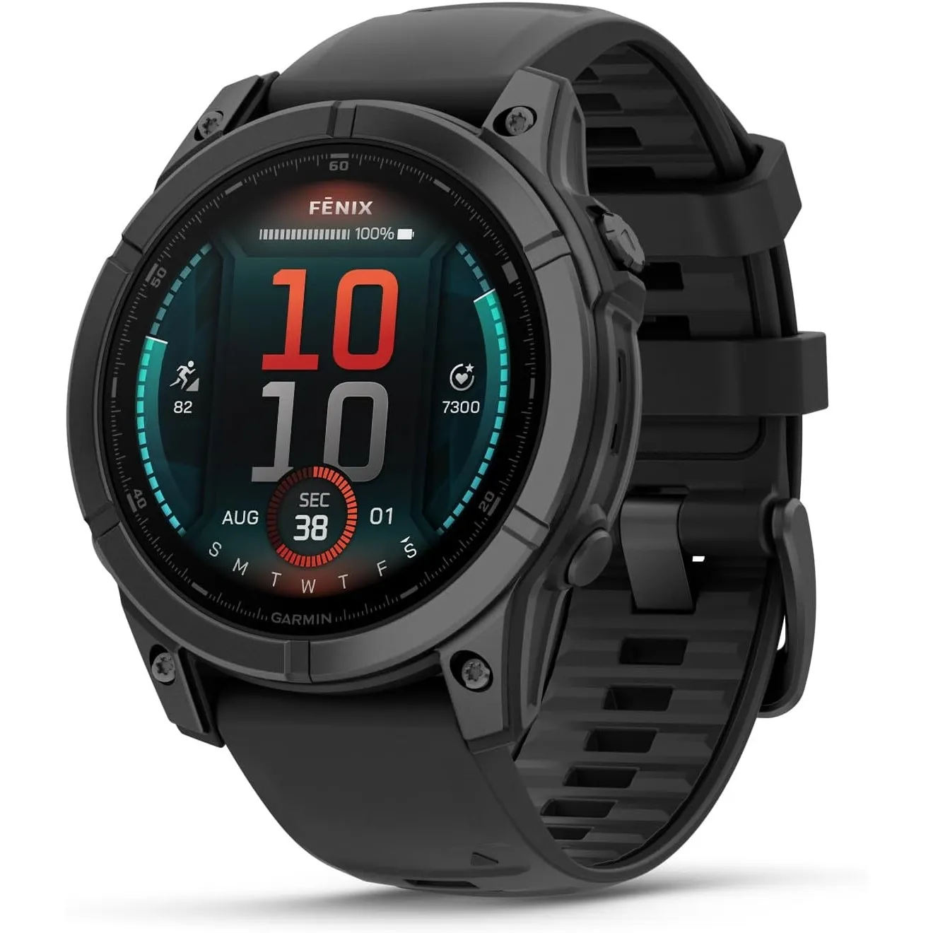 Garmin Fenix E, 47 mm, GPS-Multisport-Smartwatch, Schwarz/Schiefergrau