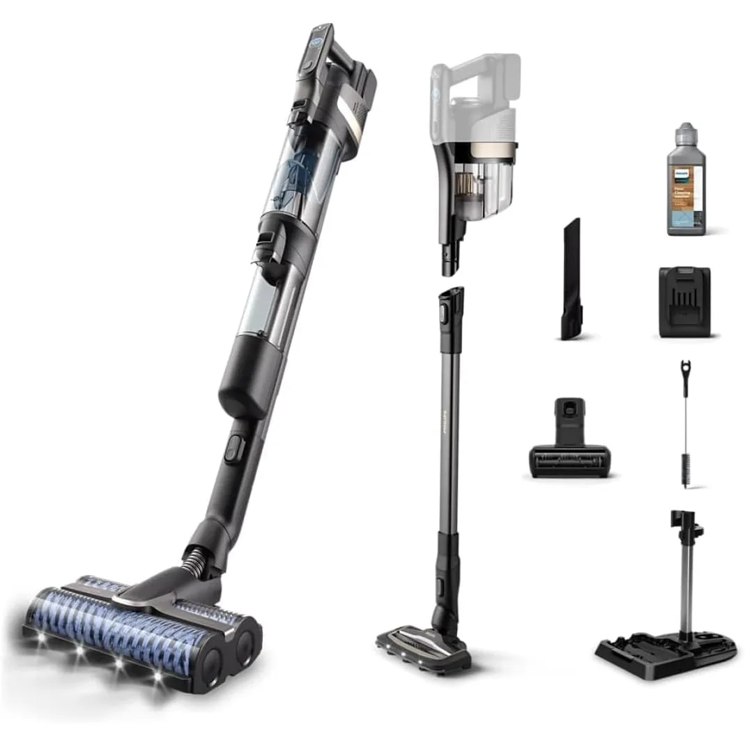 PHILIPS AquaTrio Nass-Trockensauger 9000 Serie, Schwarz, 45 Min. Laufzeit