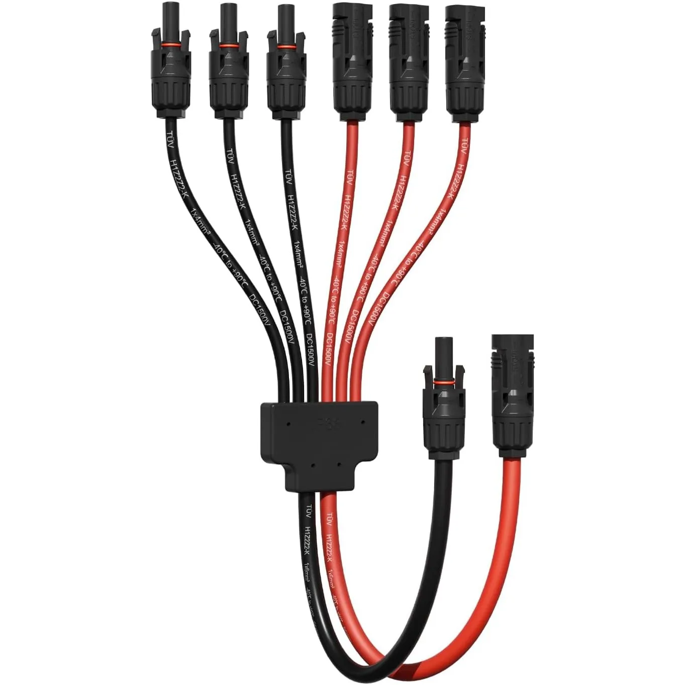 enernova Solarkabel Y-Verteiler, 4mm²-6mm² Solar-Anschlusskabel, IP68 Wasserdicht Solarkabel Verlängerung, 30A DC1500V,…