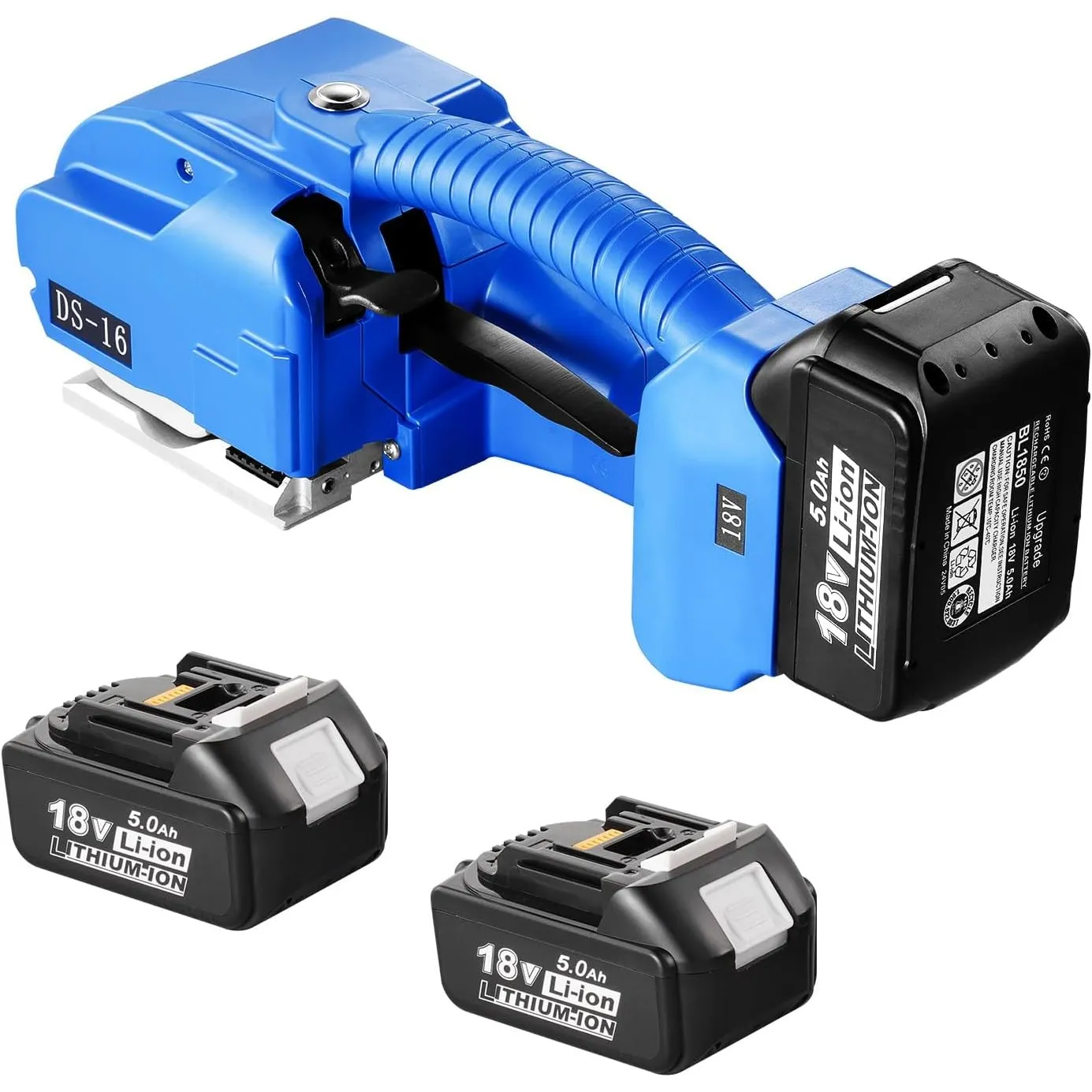 VEVOR Elektrische Umreifungsmaschine, für 0,89 bis 1,6 cm PP-/PET-Bänder, Handumreifungsgerät mit Digitalanzeige, 2 x 5…