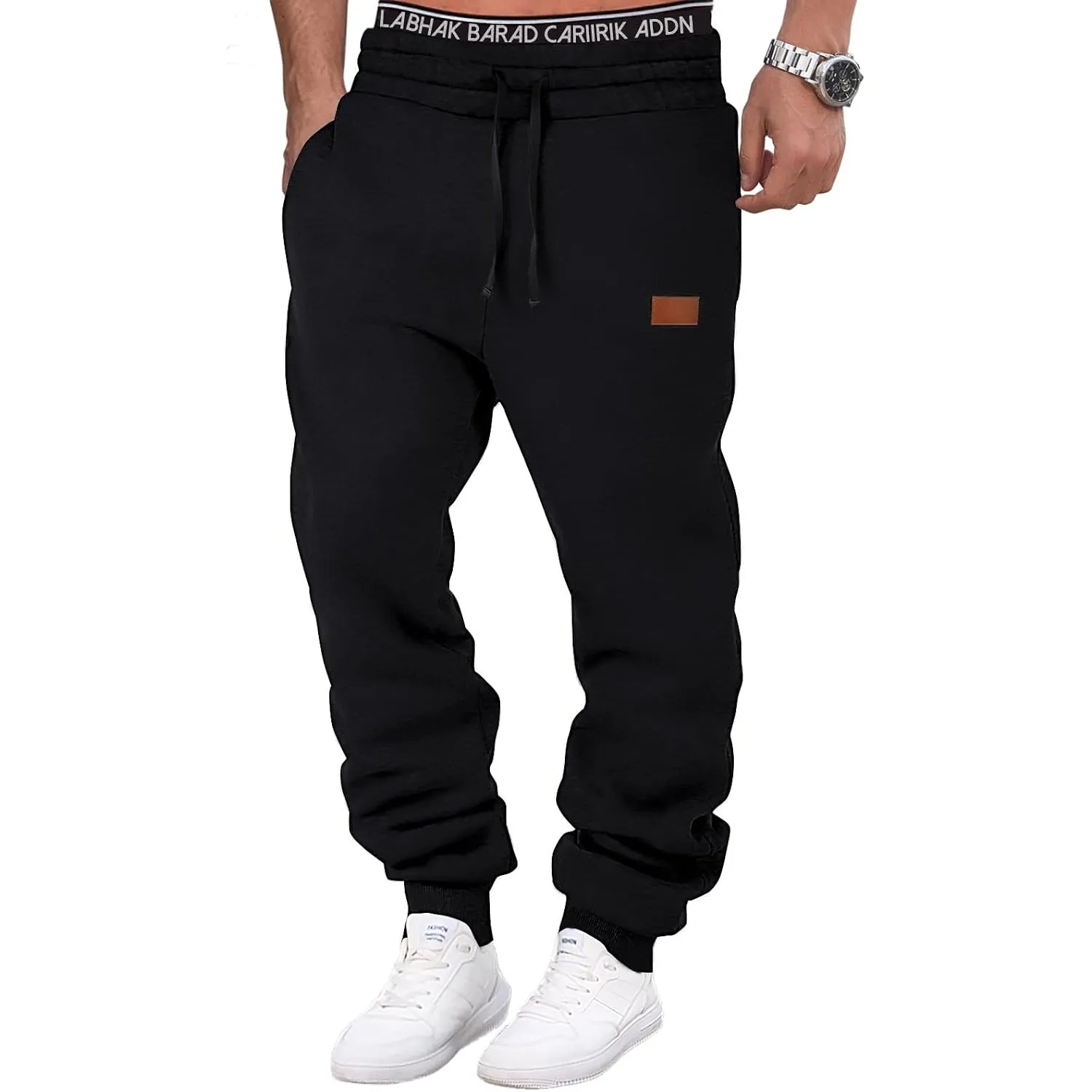 HMIYA Jogginghose Herren Baumwolle Trainingshose Lang Sporthose mit Taschen