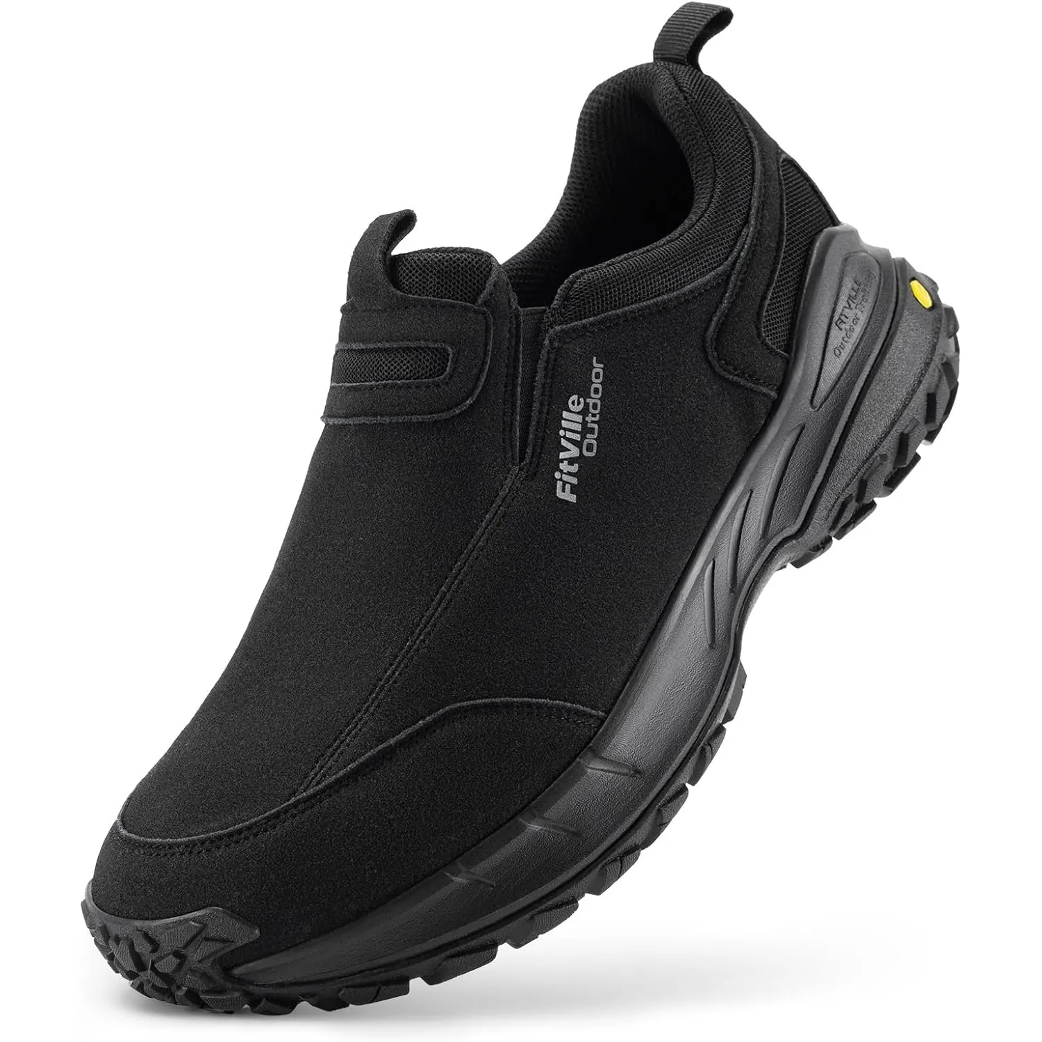 FitVille Wanderschuhe Herren Extra Breit Trekkingschuhe rutschfeste Outdoor Schuhe Atmungsaktiv Walkingschuhe Slip on F…