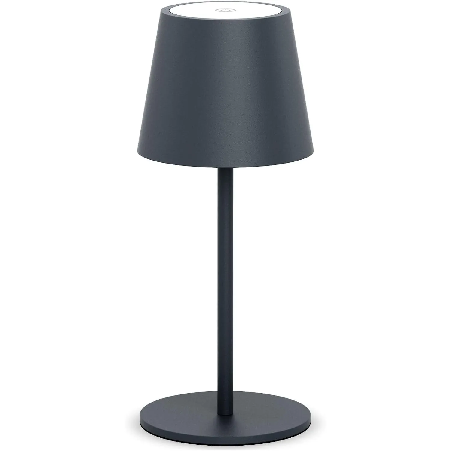 Dimmbare led akku tischleuchte 26CM, 5000mAh(5V 2A) (Anthrazit) | camping lampe akku aufladbar, 3W 3000K tischleuchte k…
