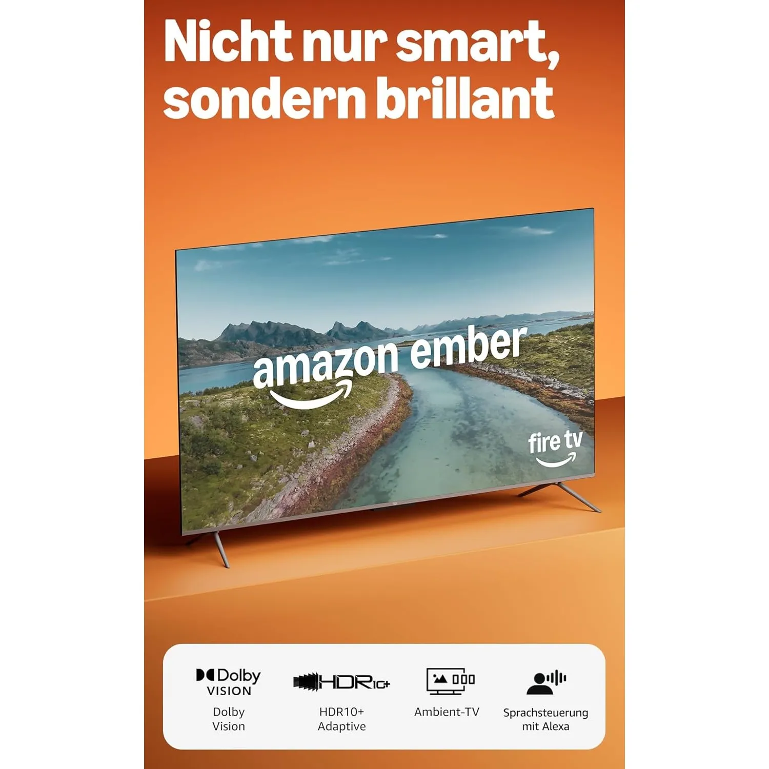 Amazon Ember QLED-Serie mit Fire TV (neueste Generation), 55-Zoll Smart TV in 4K Ultra HD, HDR10+, Dolby Vision, Dolby …
