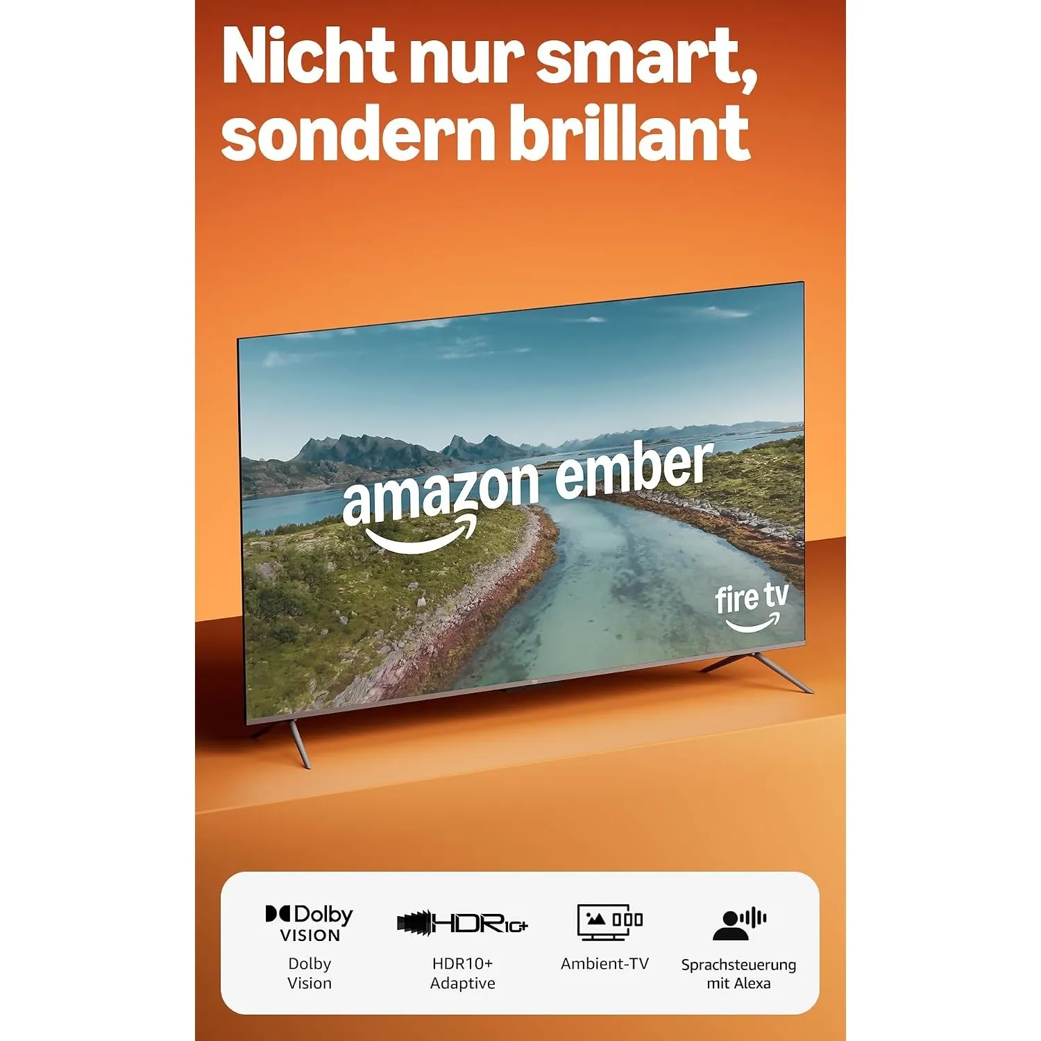 Amazon Ember QLED-Serie mit Fire TV (neueste Generation), 65-Zoll Smart TV in 4K Ultra HD, HDR10+, Dolby Vision, Dolby …