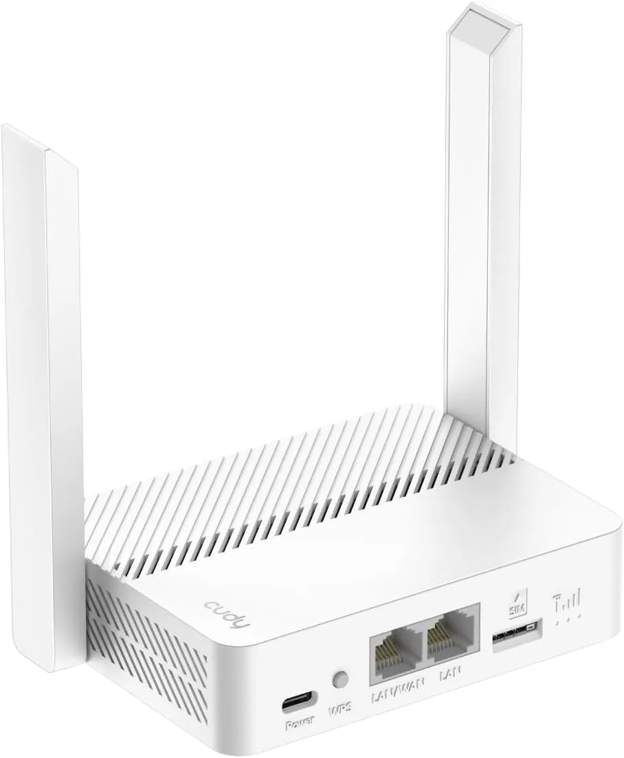 Cudy Neuer LT300 4G LTE WLAN-Router 300 Mbit/s, kompatibel mit Allen Betreibern, 2×2 MIMO, Keine Konfiguration erforder…
