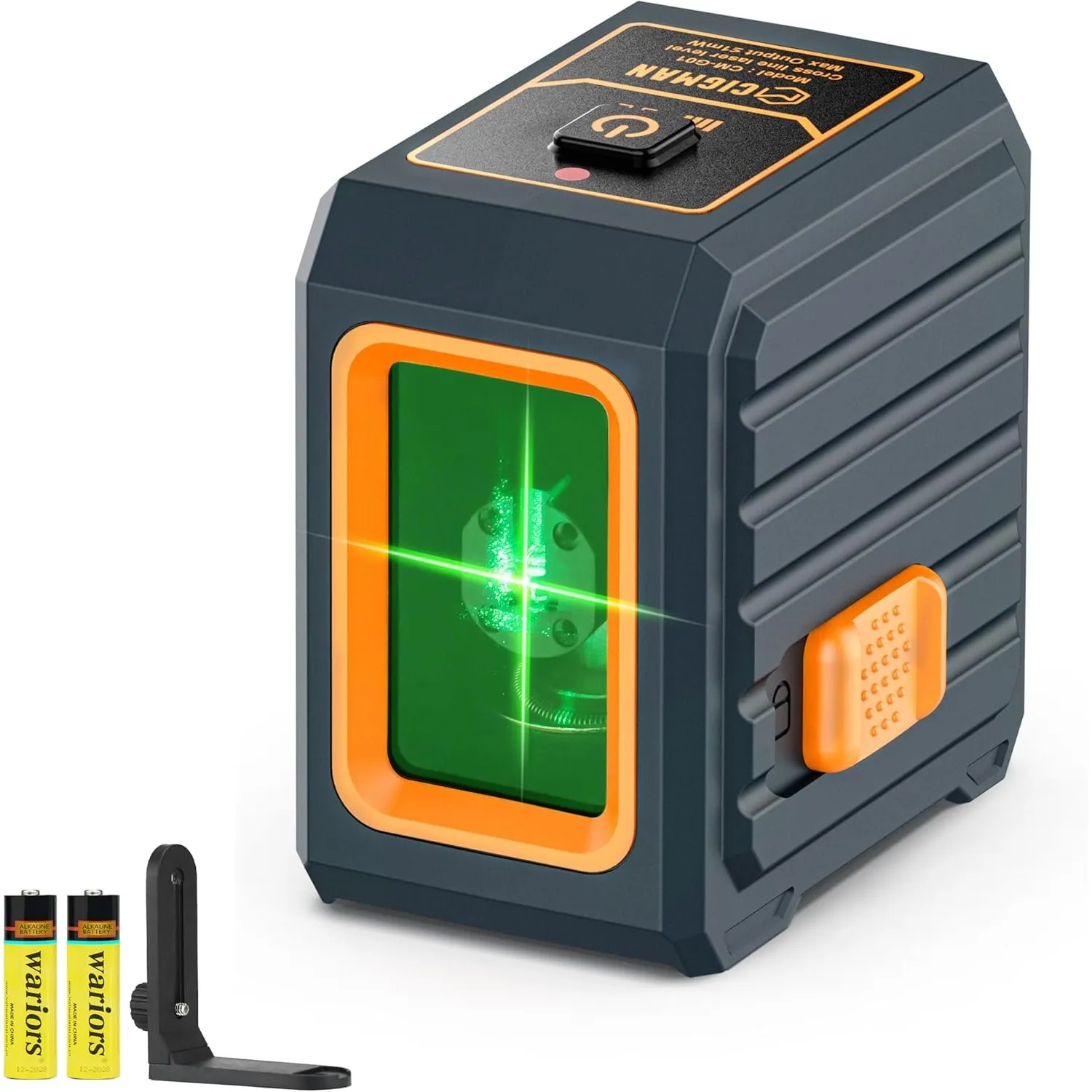 CIGMAN Mini Laser Wasserwaage Grün mit 30 m Reichweite &4 Helligkeitsstufen | Mini-Design mit 30 m Reichweite und IP54 …