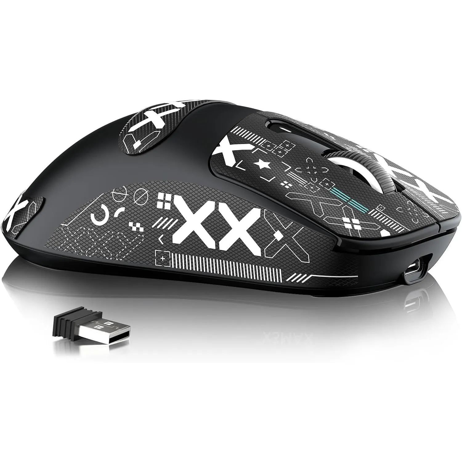 ATTACK SHARK X3MAX 49g SUPERLIGHT Mouse with Tape, PixArt PAW3950 Gaming Sensor, BT/2.4G Wireless/Wired Gaming Mouse, 6…