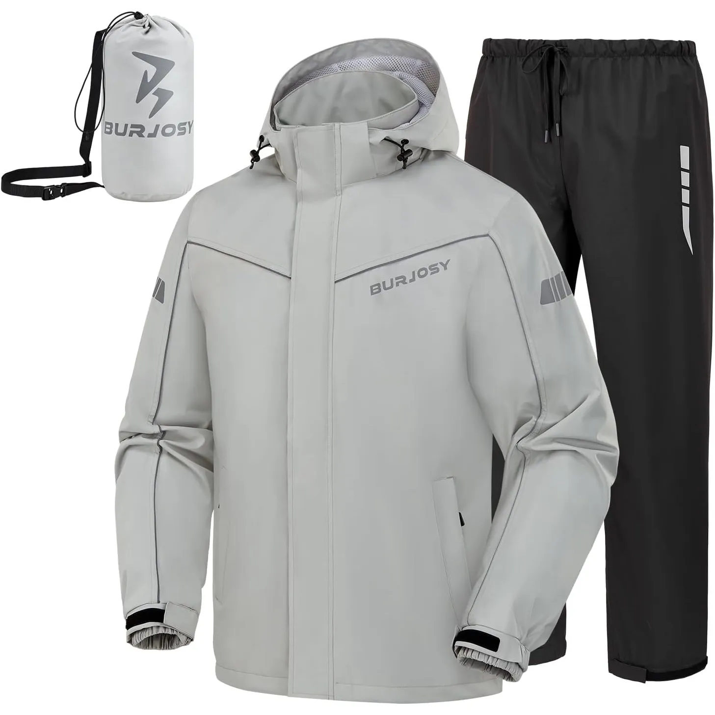 Regenanzug Herren wasserdicht 2-teilig reflektierend und packbar